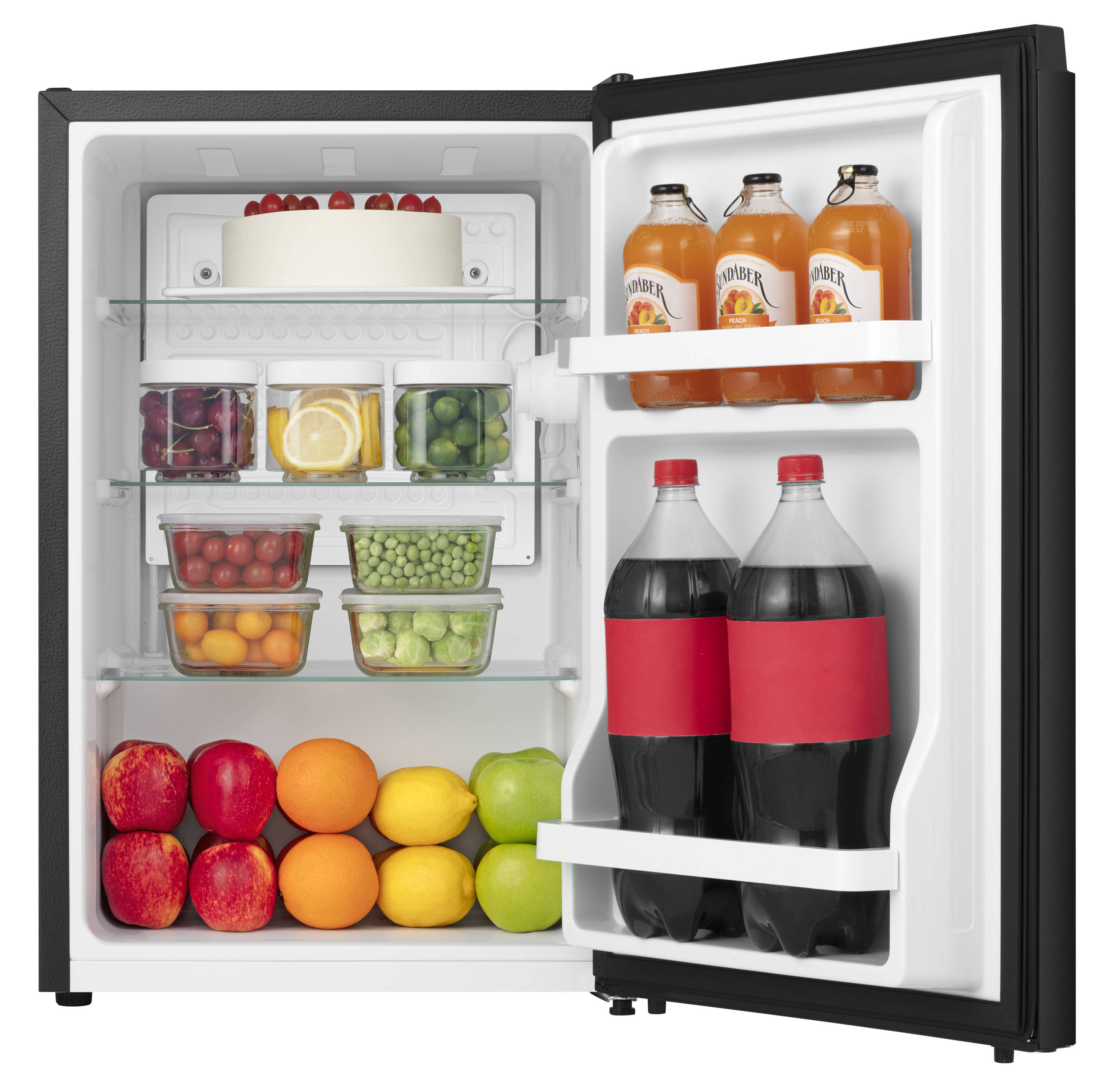 SMETA Compact Refrigerator Lockable for Semi Truck RV Apartment Dorm  Office, 1.7 Cu. Ft Mini Fridge with Lock for Beverage, Quiet, Reversible  Door