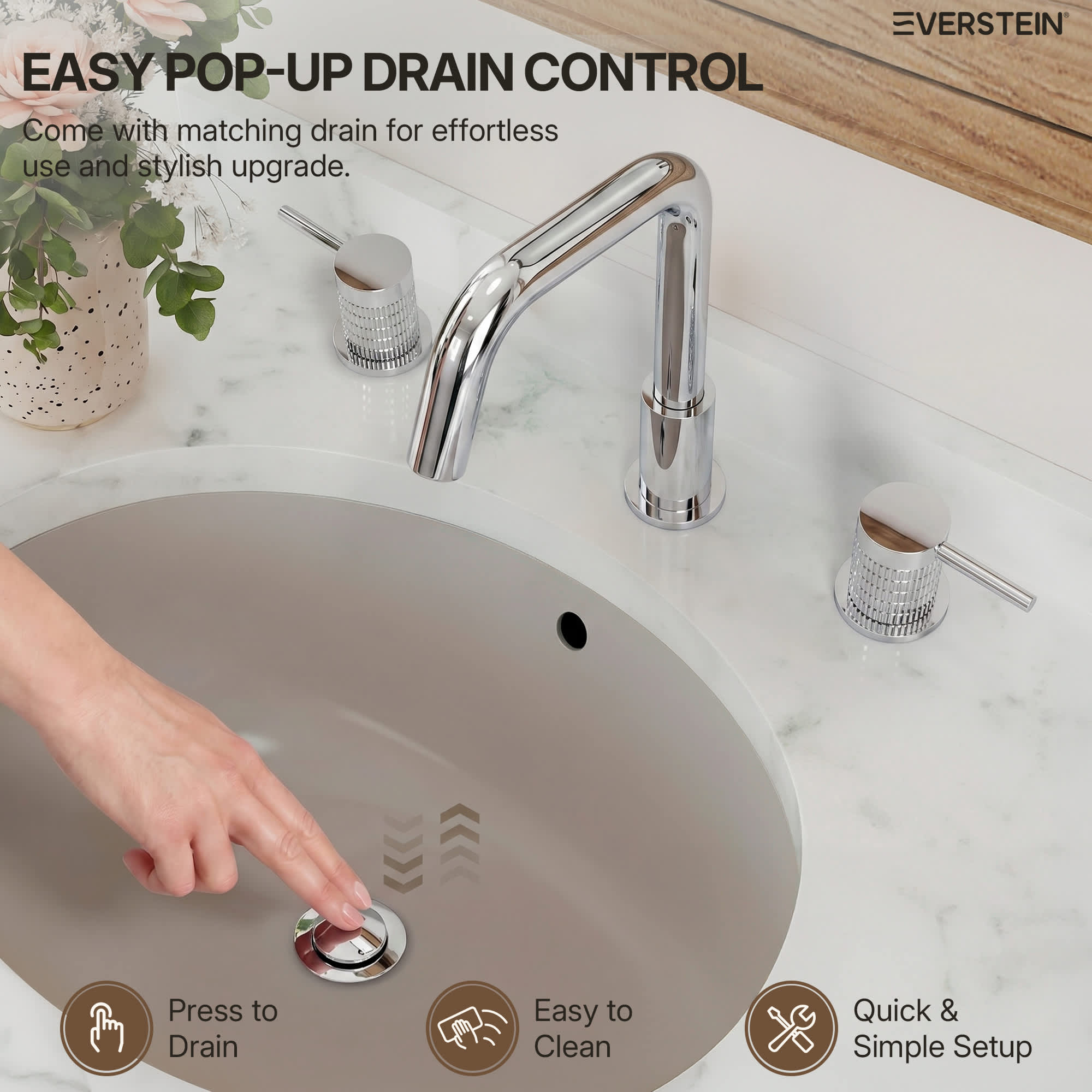 EVERSTEIN SFS-1322B-CH Lavatory-Faucets - View #8