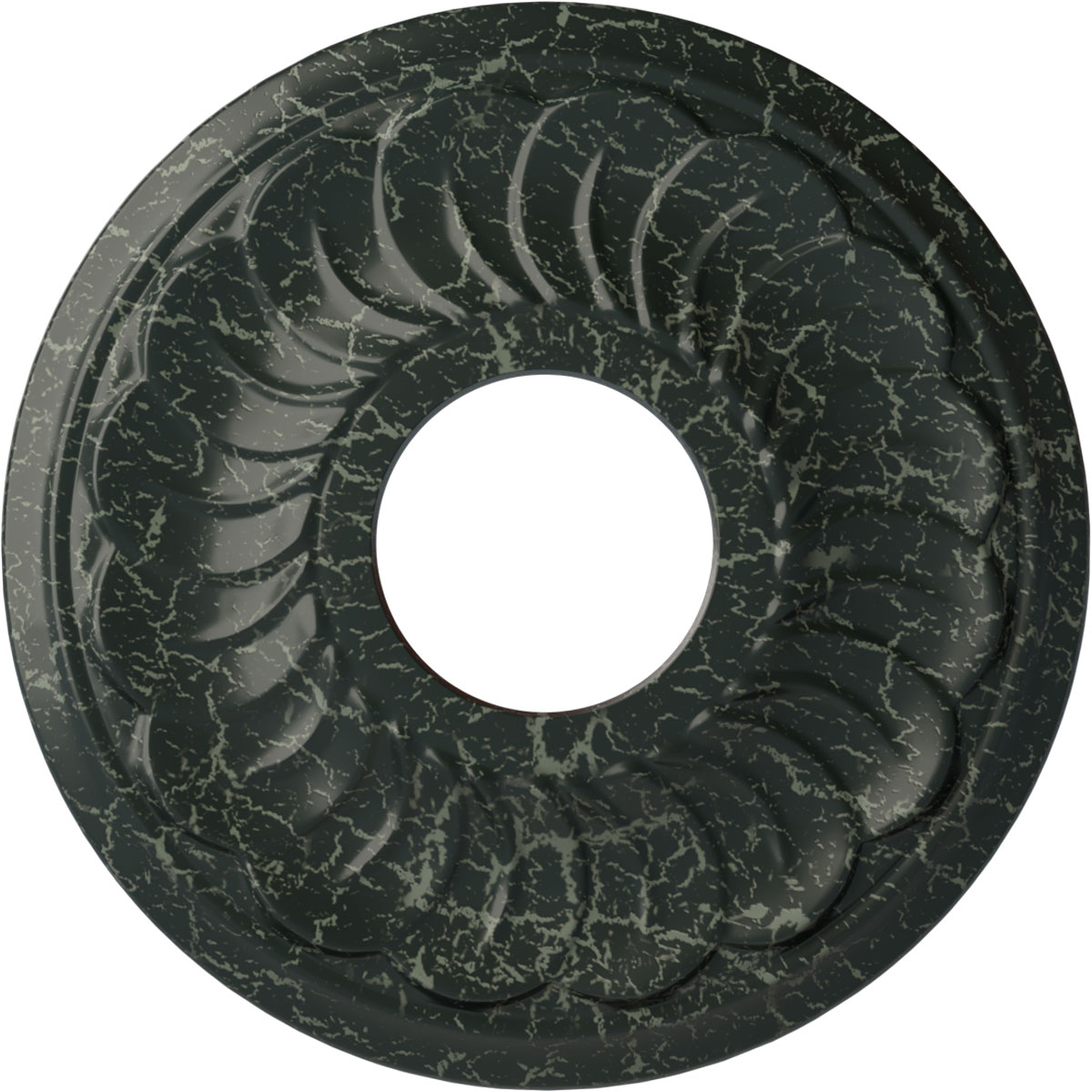 Ekena Millwork CM11BLPTC Blackthorn 11.75-in W x 11.75-in L Painted Turtle Crackle Polyurethane Whole Ceiling Medallion