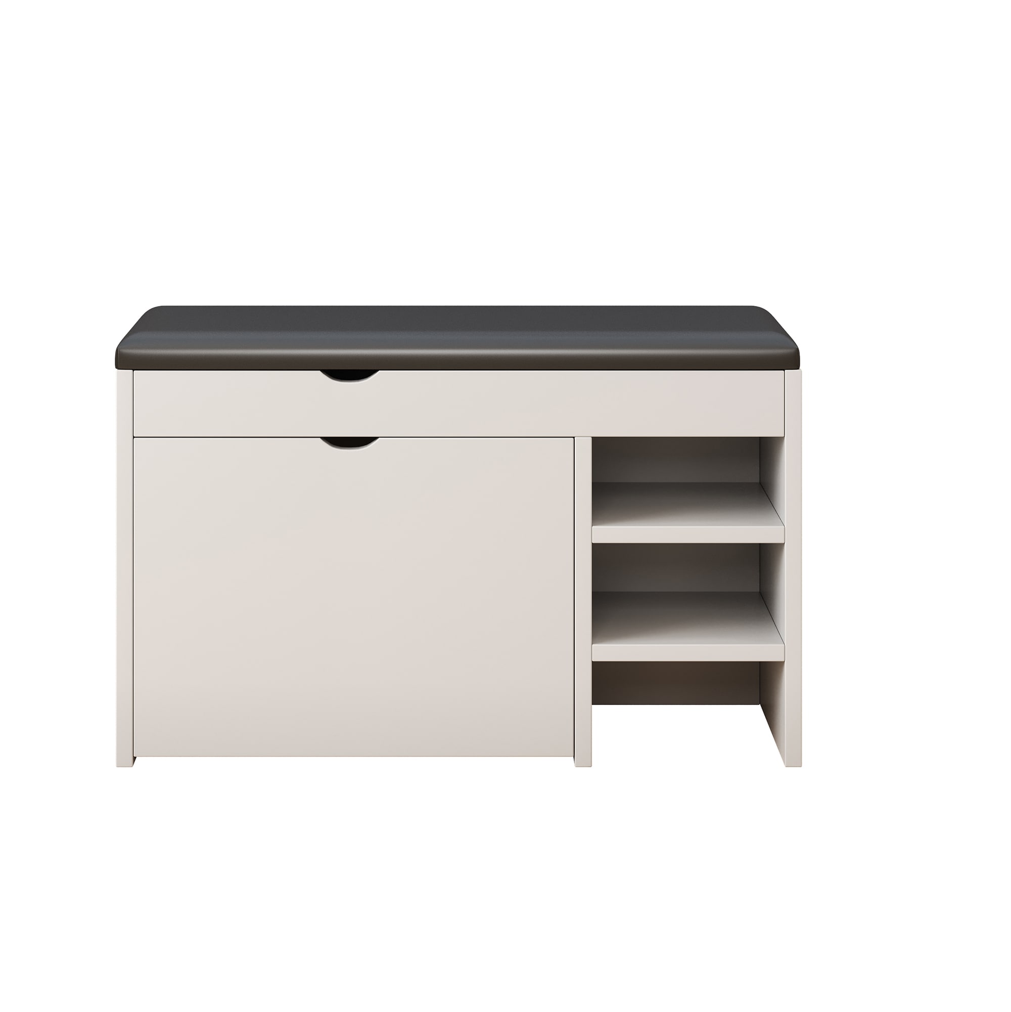 Bybafun YD2700072 20.5-in H 2 Tier 9 pair White MDF Shoe cabinet