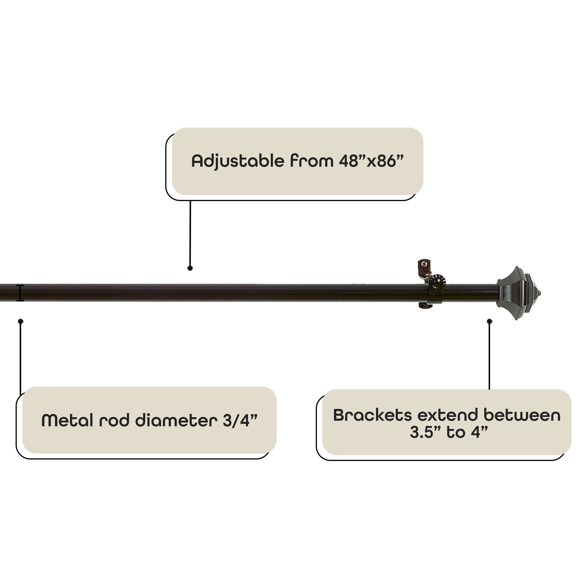 Achim RDJNMH4886 Curtain-Rods - View #2
