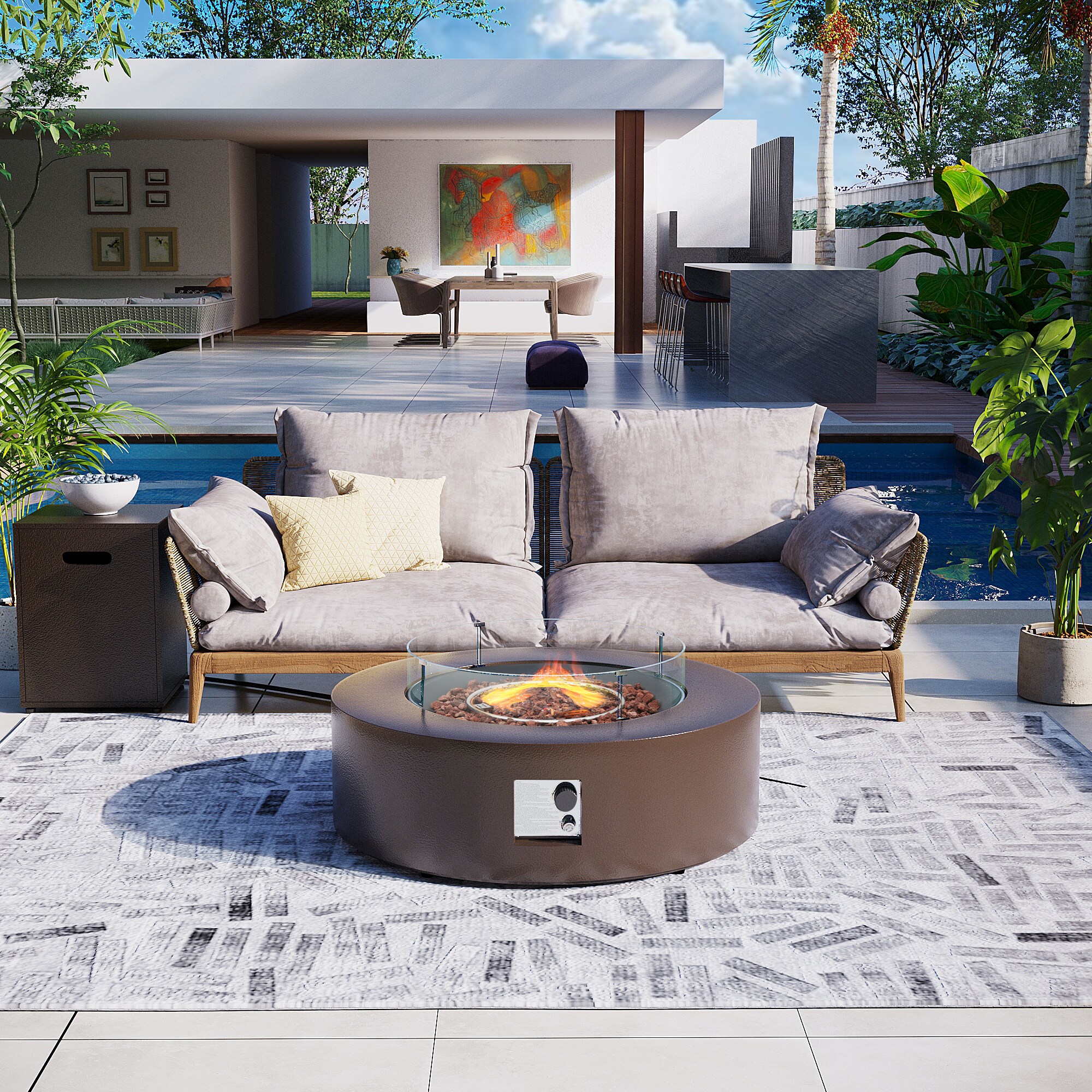 Patio Watcher 42TP-BROWN-BLZKDWST Outdoor-Gas-Firepits - View #7