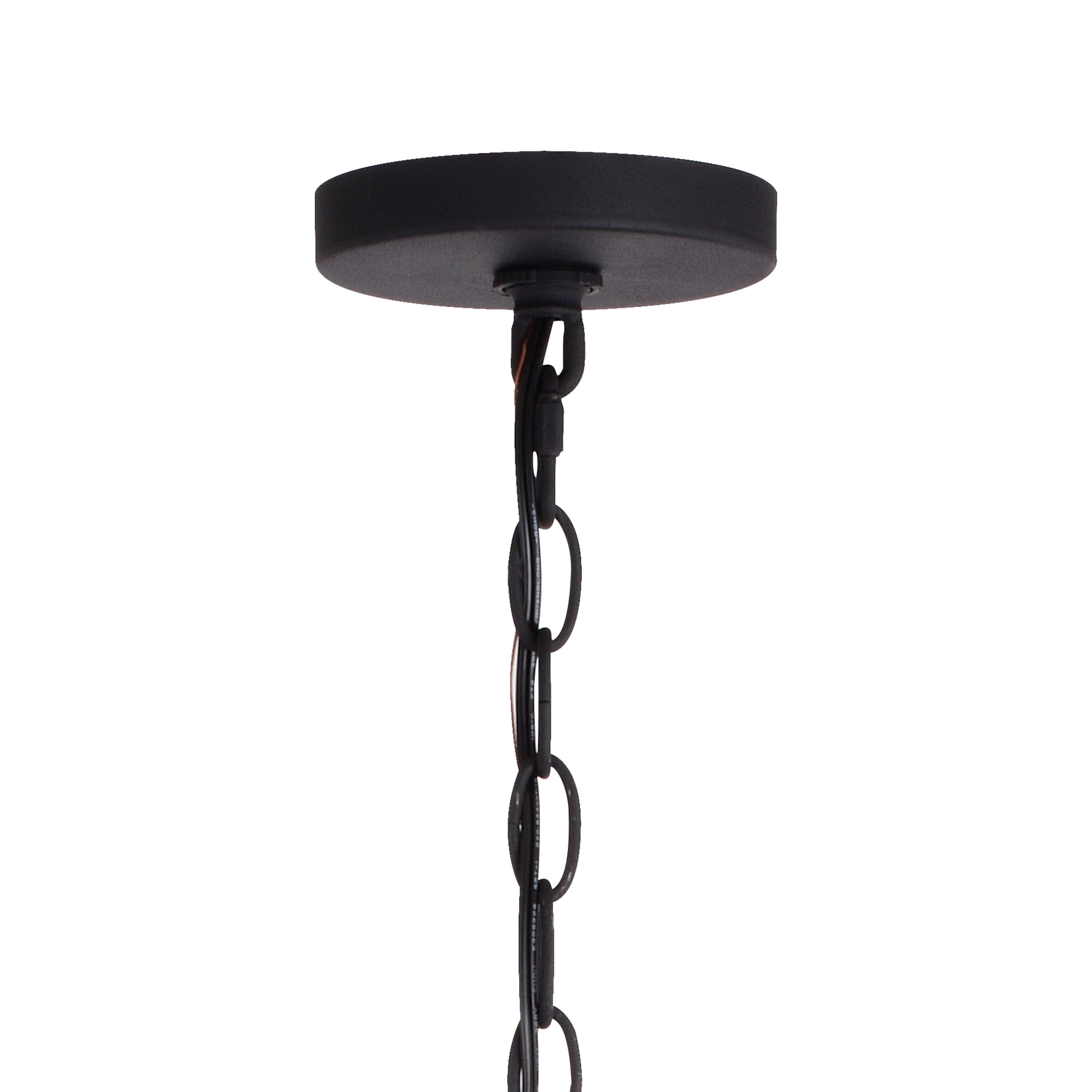 Montclare 21.25" Textured Black and White Ash Farmhouse Globe Pendant Light