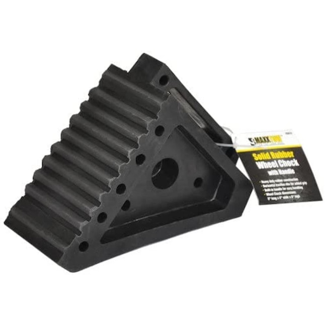 Details about   MaxxHaul 2 Pack 70472 Solid Rubber Heavy Duty Black Wheel Chock 8" Long x 4"