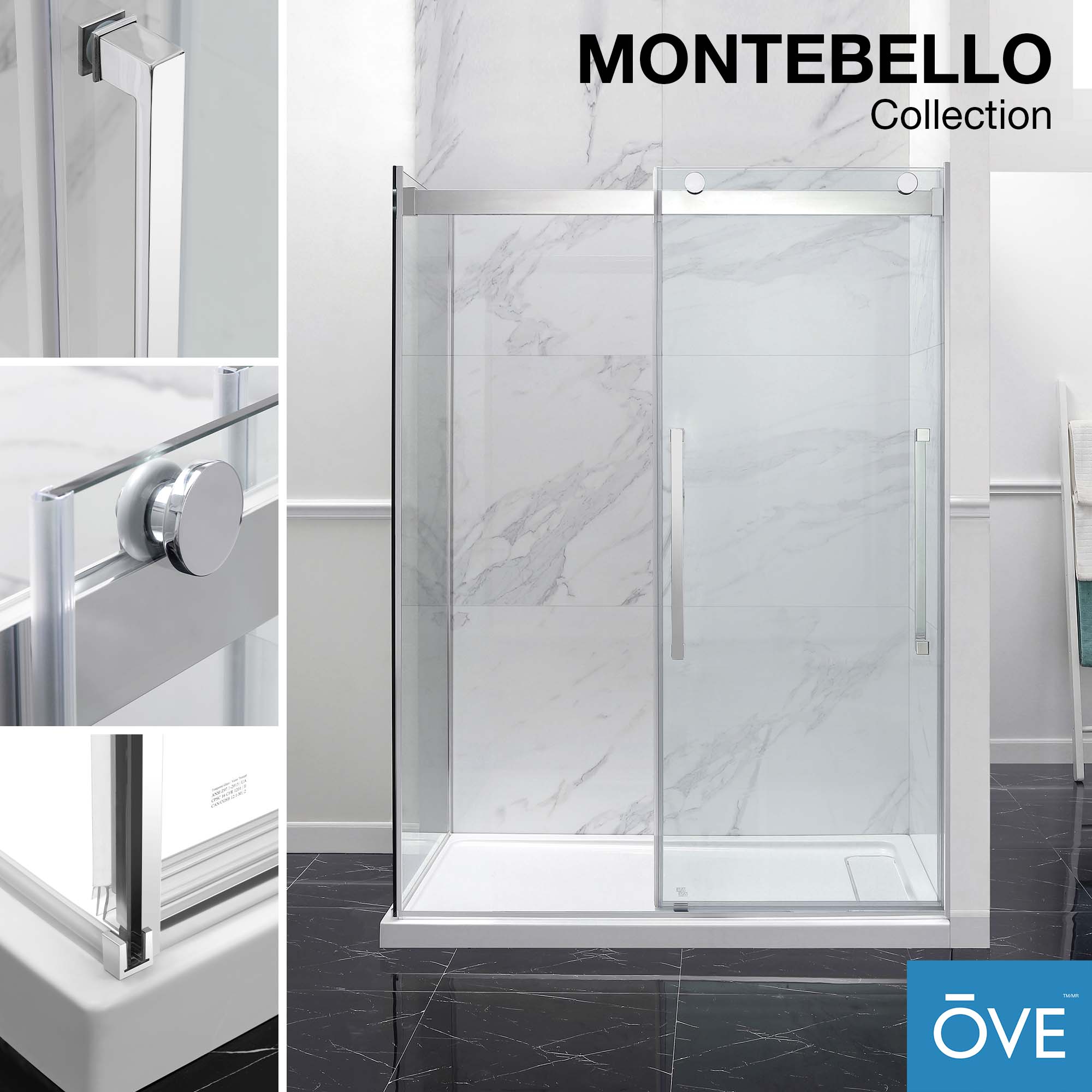 OVE Decors 15SKA-MONB60-CHR Alcove-Shower-Kit - View #12