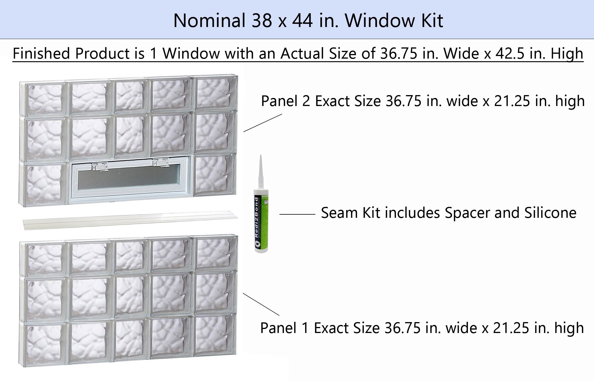 REDI2SET V3844DC Glass-Block-Windows - View #2