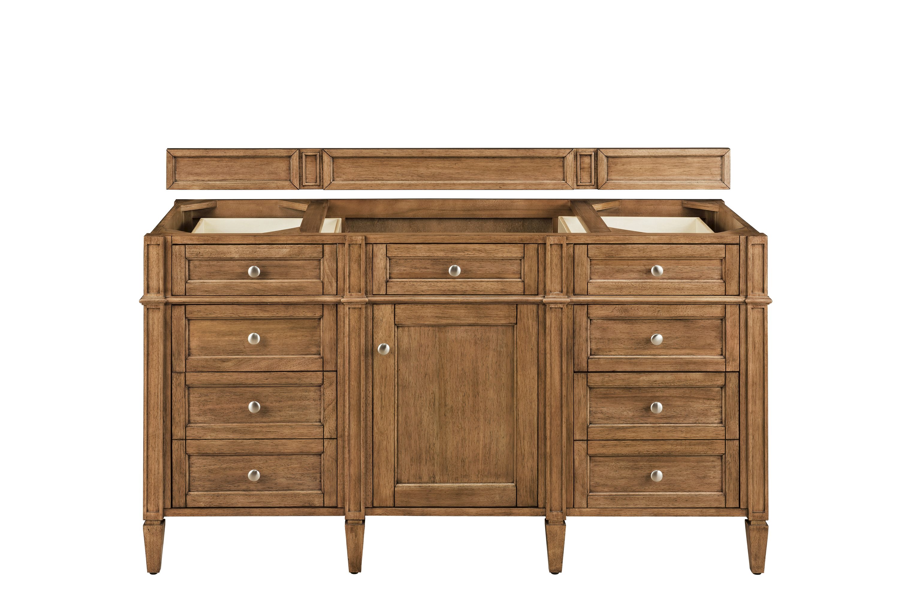 James Martin Vanities 650-V60S-SBR Brittany 60-in Saddle Brown Bathroom Vanity Base Cabinet without Top