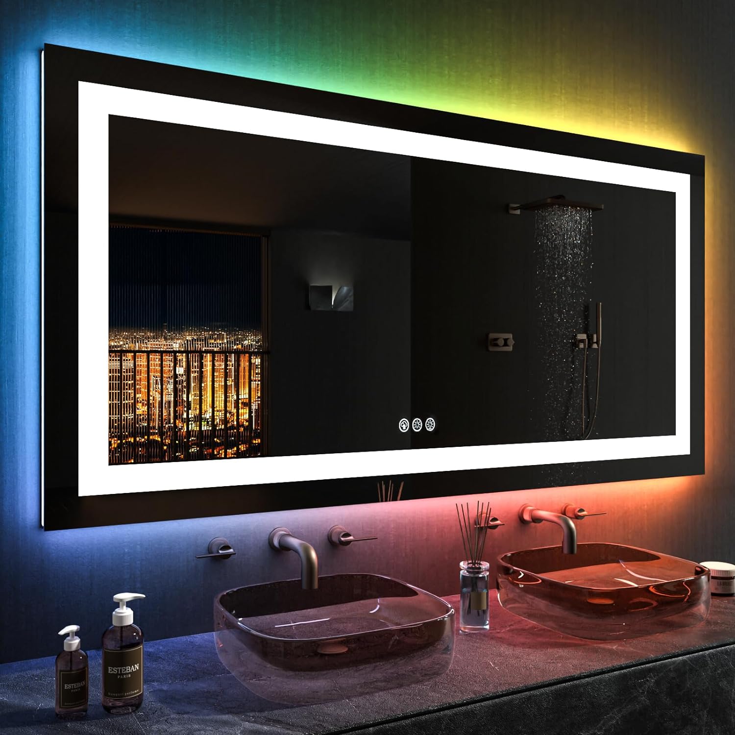 LOAAO L001AC13975RGB Framed-Bath-Mirrors - View #2