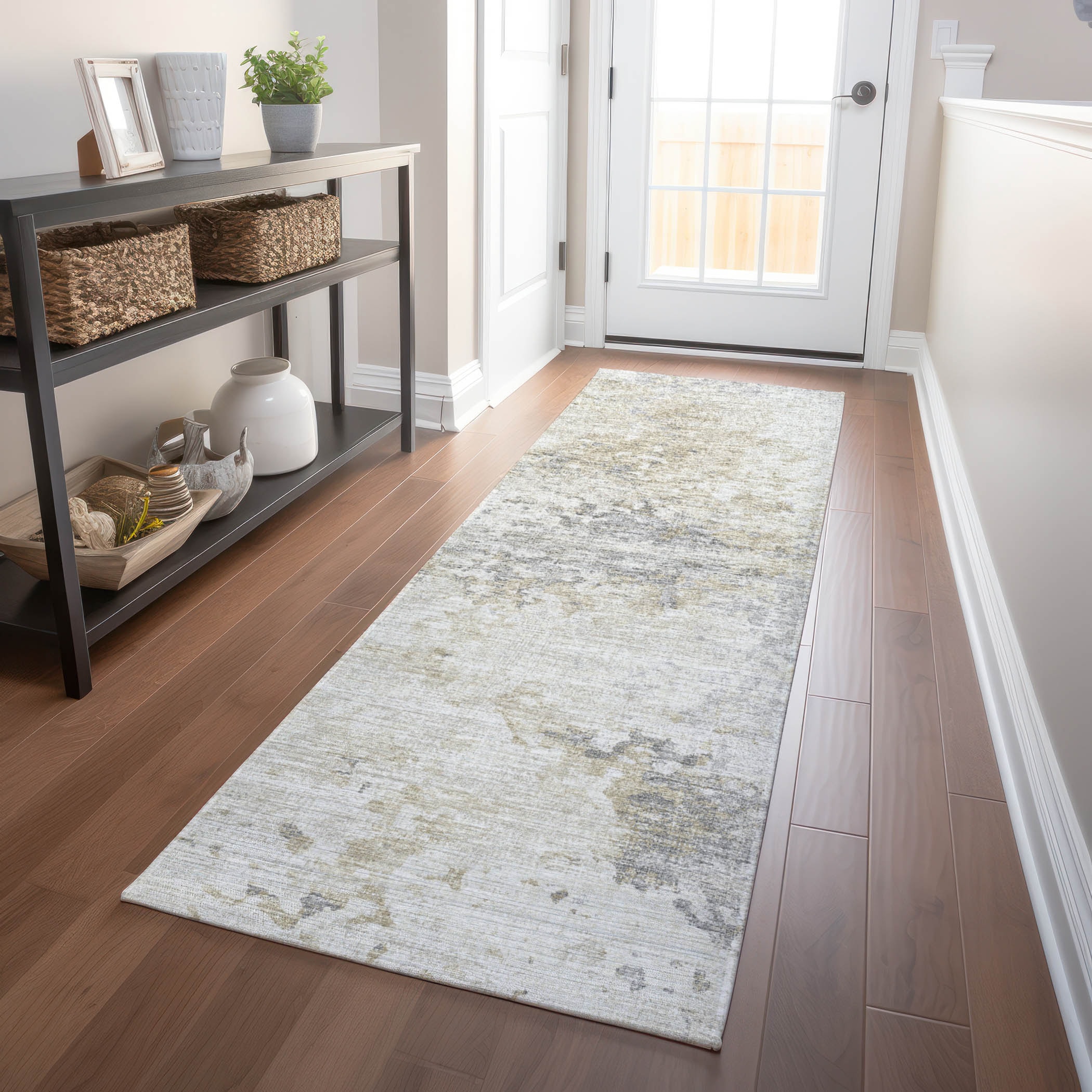 Addison Rugs AMF70IV2X8 Mayfield AMF70IV 2 x 7 (ft) Loomed Polyester Ivory Rectangular Indoor Abstract Machine washable Runner rug