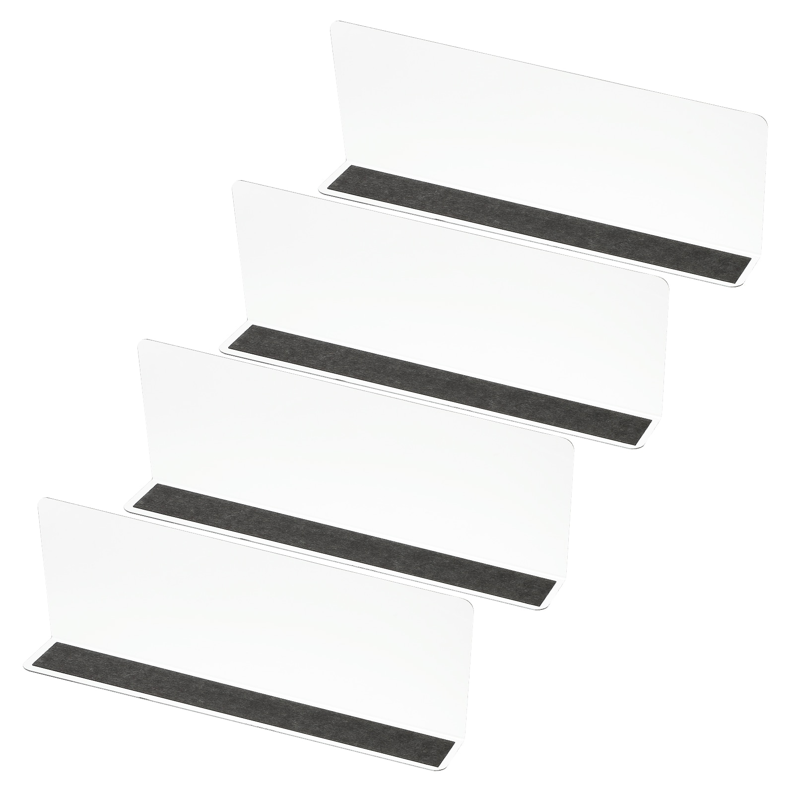 PATIKIL 4pcs Shelf Dividers for Closet Organization 11.1x1.6x4inch Acrylic Magnetic Closets Separator Kitchen Cabinet Shelves Under Bed Blocker for Bedroom Kitchen Office Clear