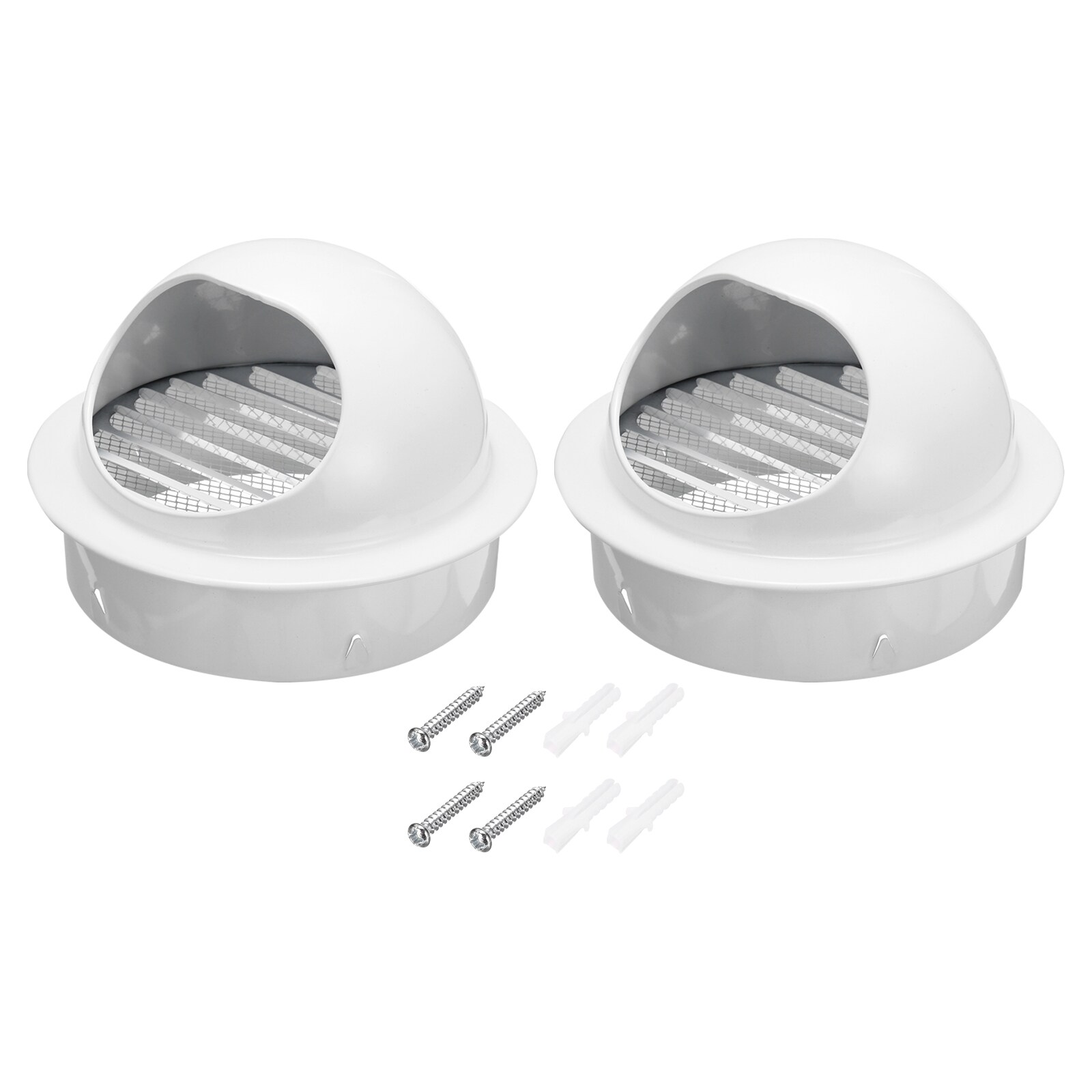 PATIKIL 8inch Vent Round Cover 2pcs Stainless Steel Exterior Wall Air ...