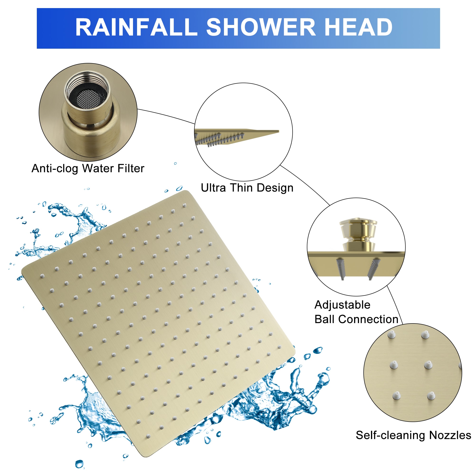 KICHAE KSLF17007-SS Fixed-Showerhead - View #6