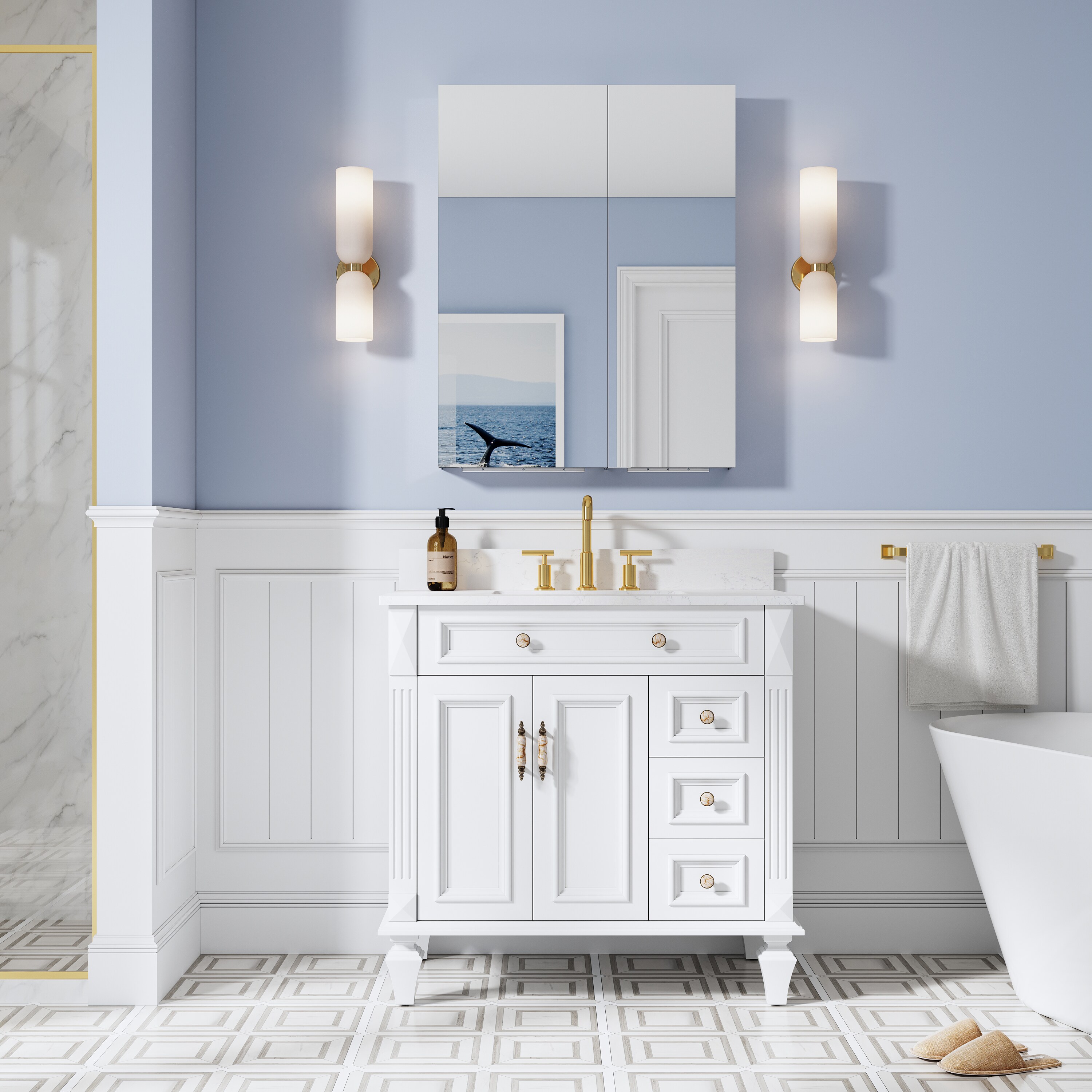 WELLFOR EXMC2026LD Bathroom-Medicine-Cabinets - View #11