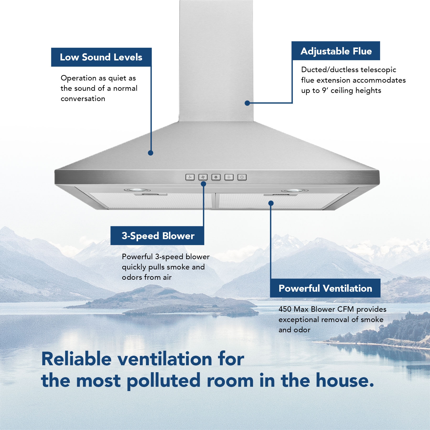 Broan BWP1244SS Wall-Mounted-Range-Hoods - View #2