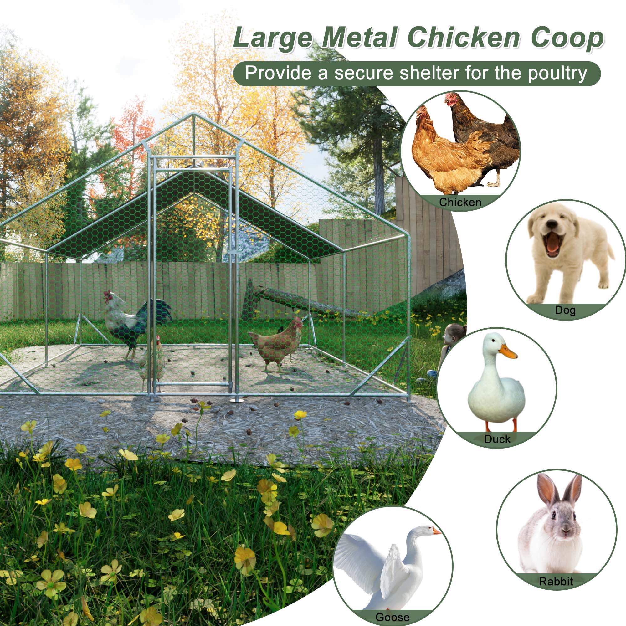 Clihome CL-ST84737 Chicken-Coops-Rabbit-Hutches - View #7