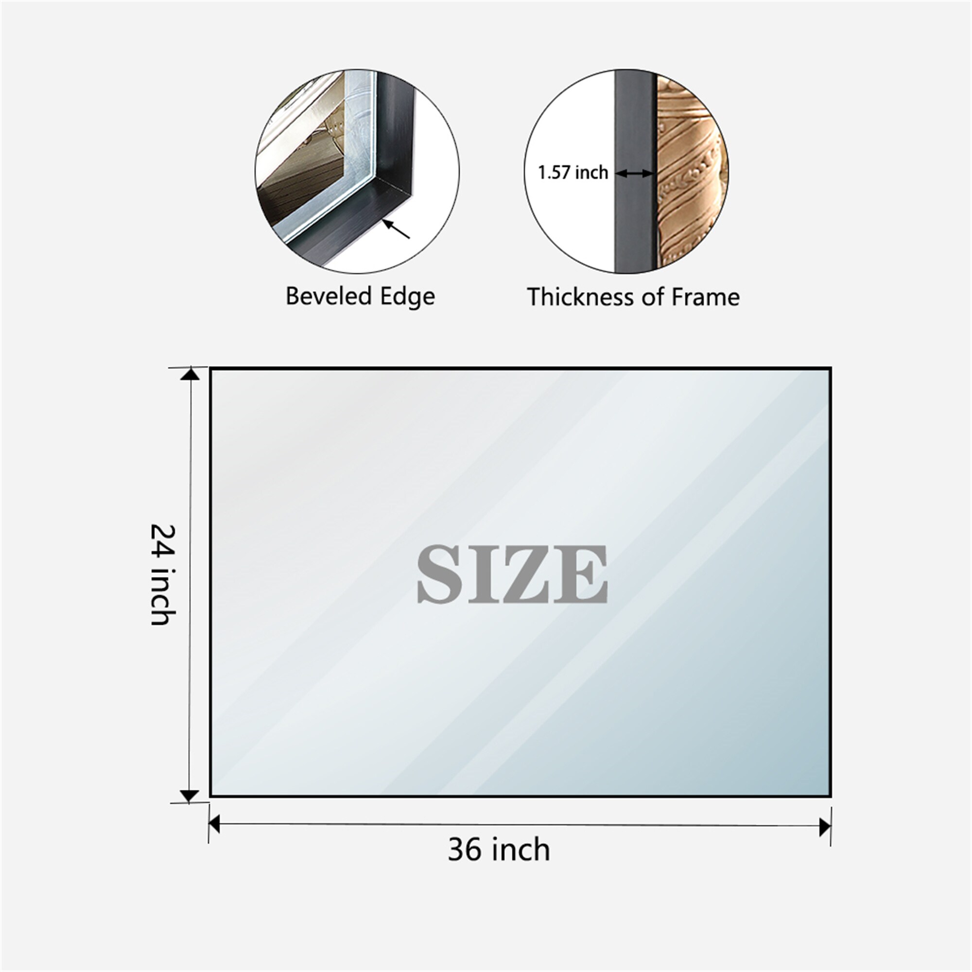 BABOOM BOM-1127006-OR Framed-Bath-Mirrors - View #3