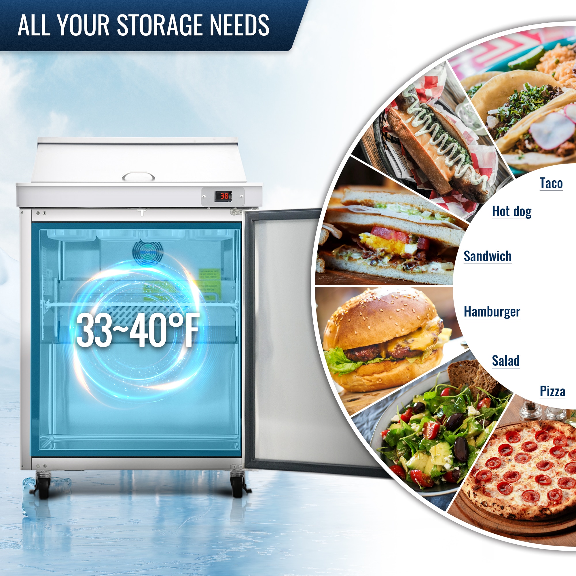 Xspracer ML-CR121 Refrig-Prep-Tables - View #4