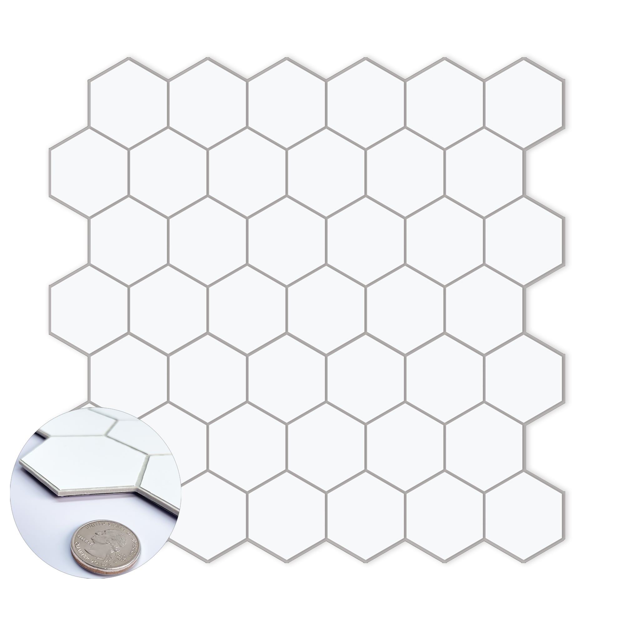 SUNWINGS HEX48-WHI-10 Ceramic-Tile - View #6