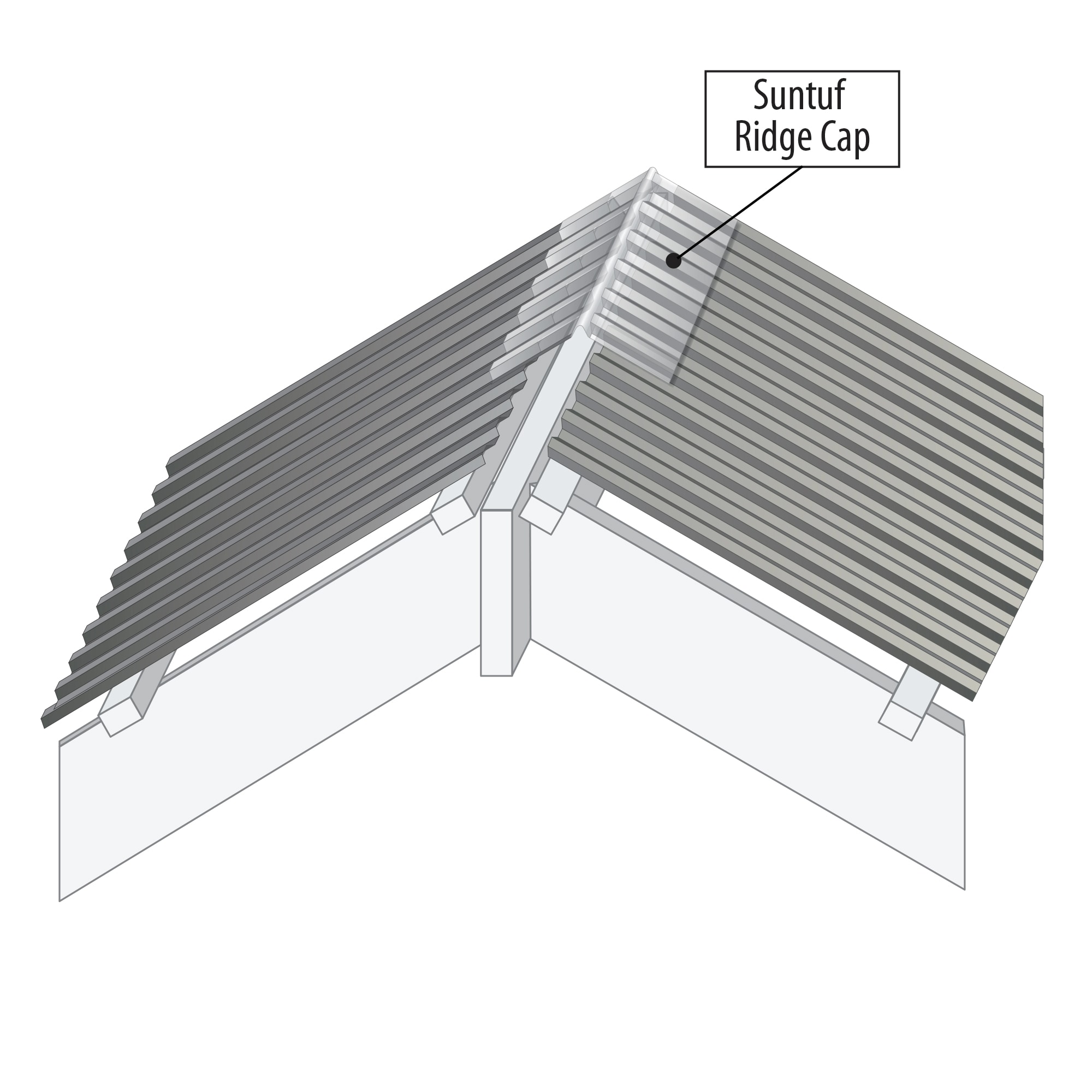 SUNTUF 108653 Roof-Panel-Ridge-Caps - View #3