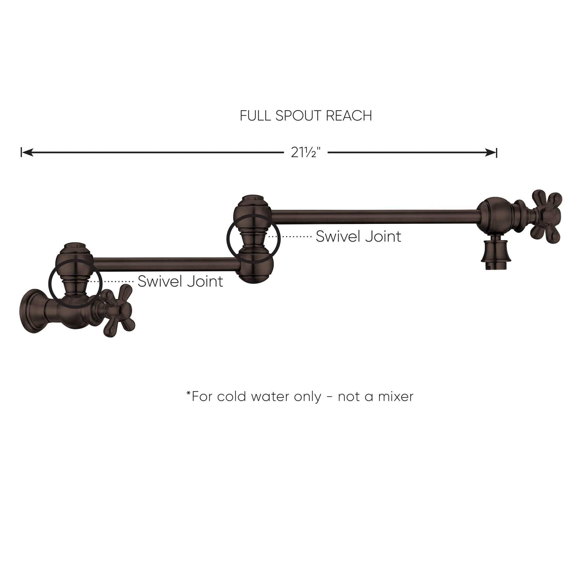 Whitehaus Collection WHKPFCR3-9550-NT-ORB Kitchen-Faucets - View #3