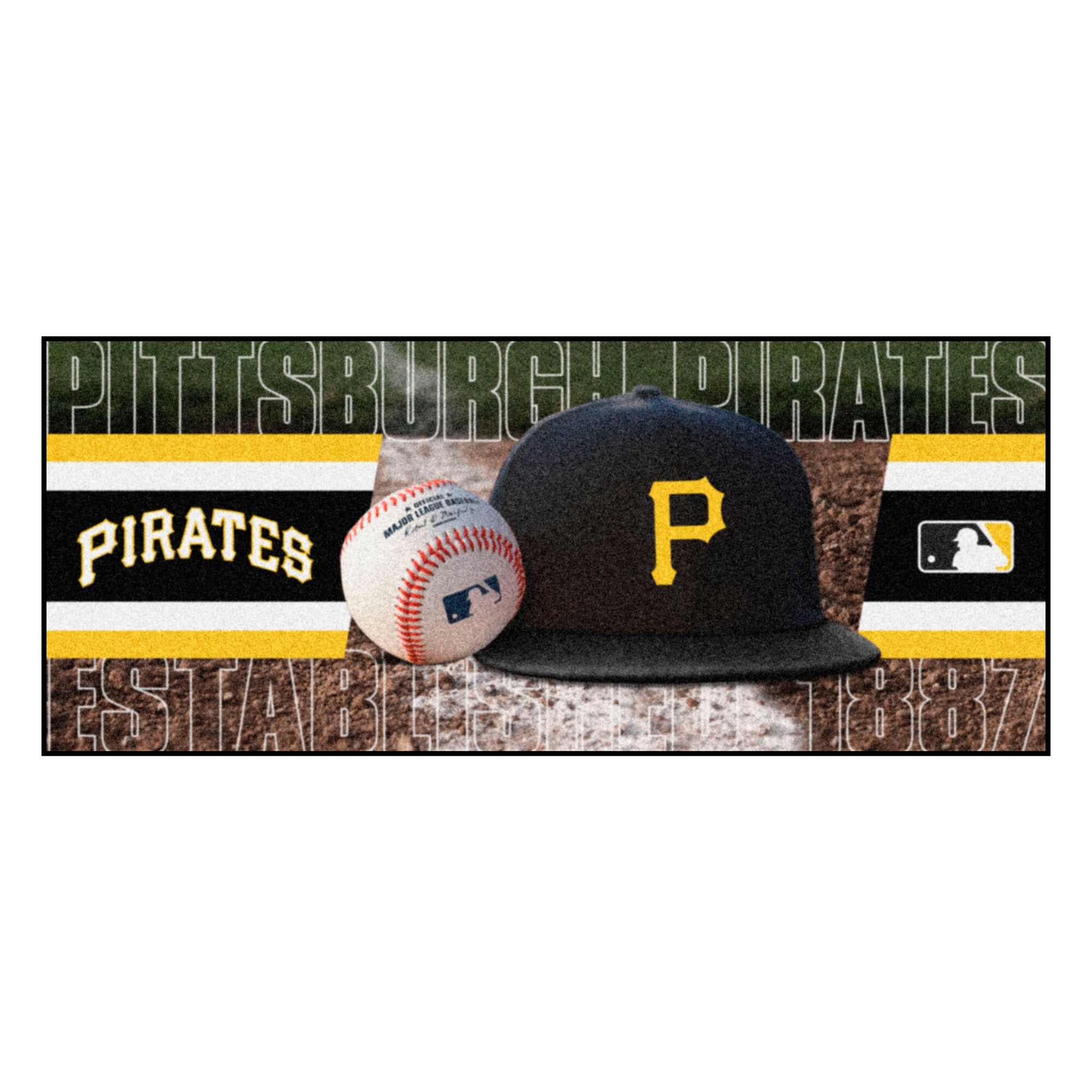 MLB Round Distressed Sign Pittsburgh Pirates