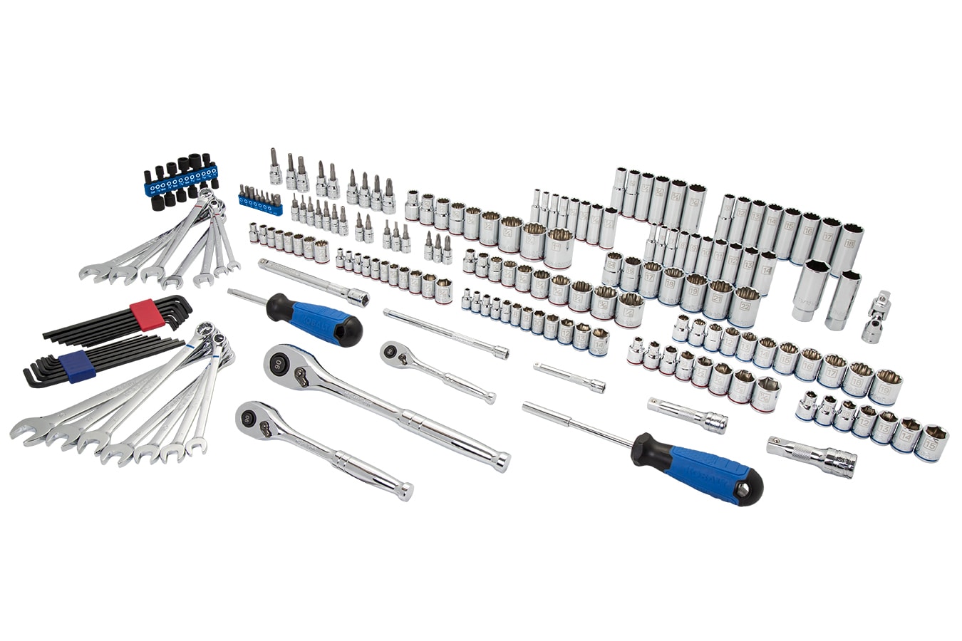 Kobalt 86768 200-Piece Standard (SAE) and Metric Combination Polished Chrome Mechanics Tool Set with Hard Case