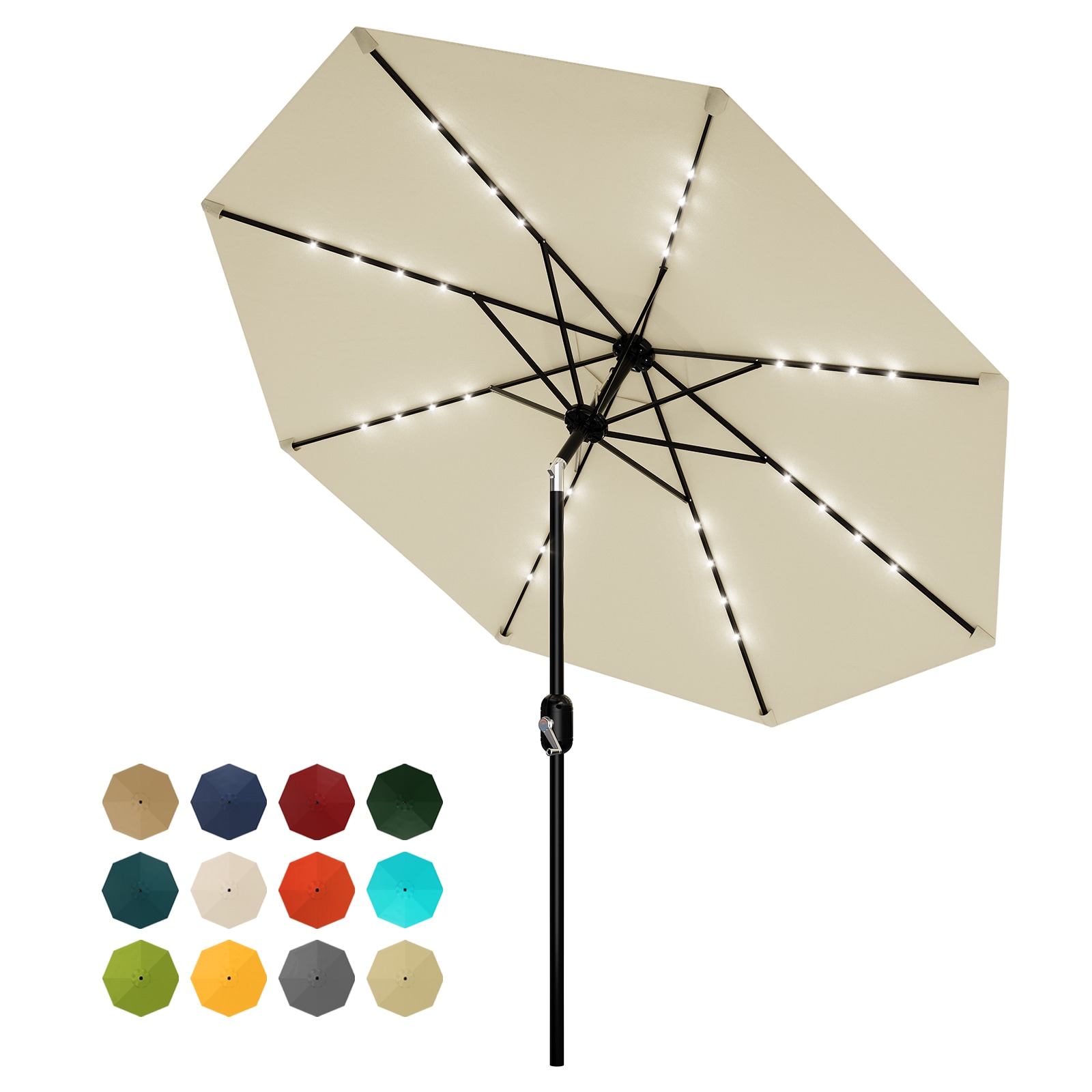 9 ft steel crank and tilt patio umbrella in cafe OLIXIS 9ft with Button & 8 Sturdy Ribs Waterproof, Patio Table Umbrella Perfect for Poolside, Terrace, Beach and Outdoor Restaurant, Blue : Patio, Lawn & Garden Welcome to the ultimate outdoor oasis with our patio umbrellas Maypex 9 ft. Steel Market