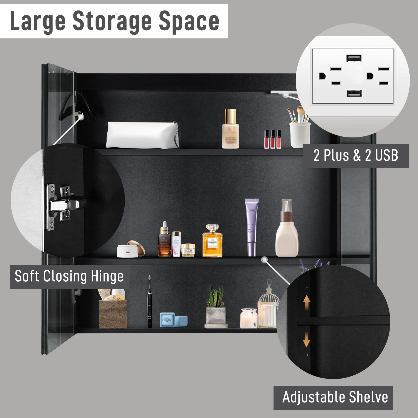 Winado LO1G52001659 Bathroom-Medicine-Cabinets - View #4