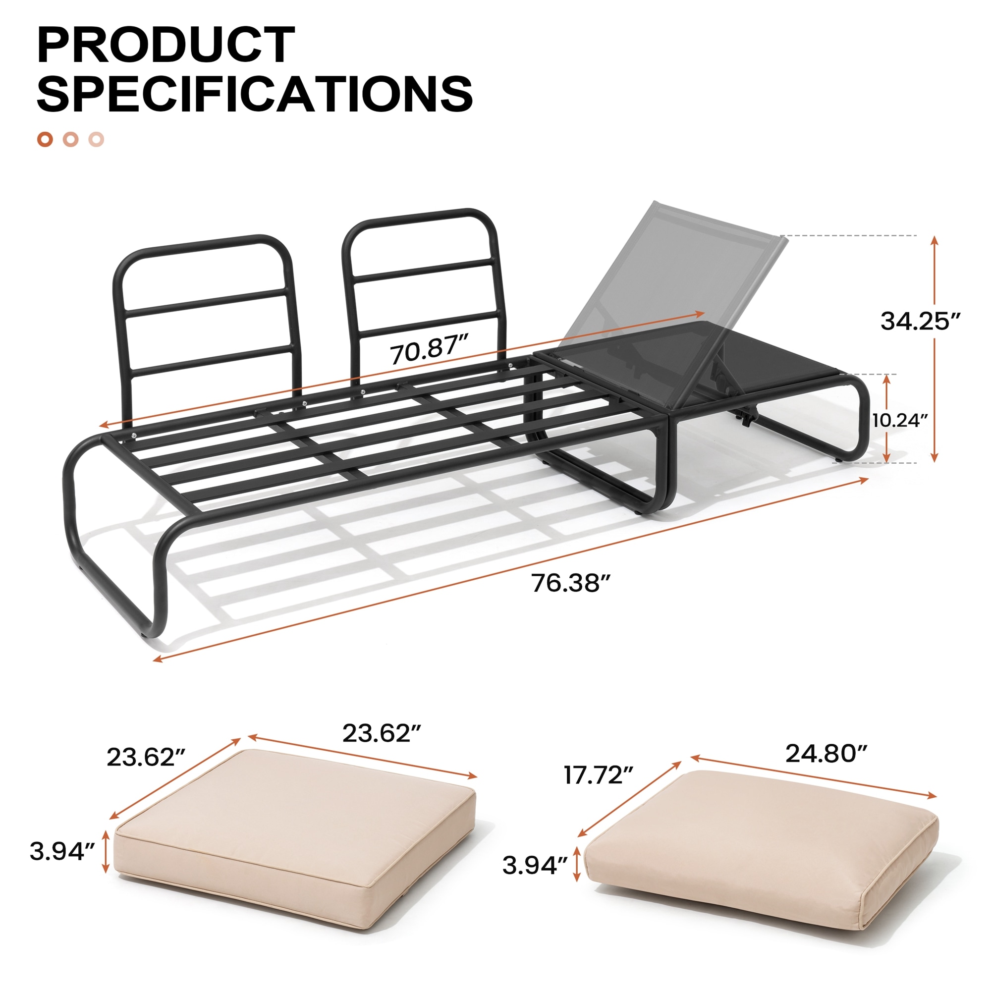 Crestlive Products CL-SF007BEI Patio-Sofas-Daybeds - View #6
