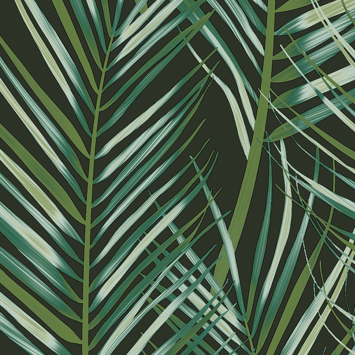 transform Transform Black and Green Palm Peel and Stick Wallpaper in the at Lowes.com