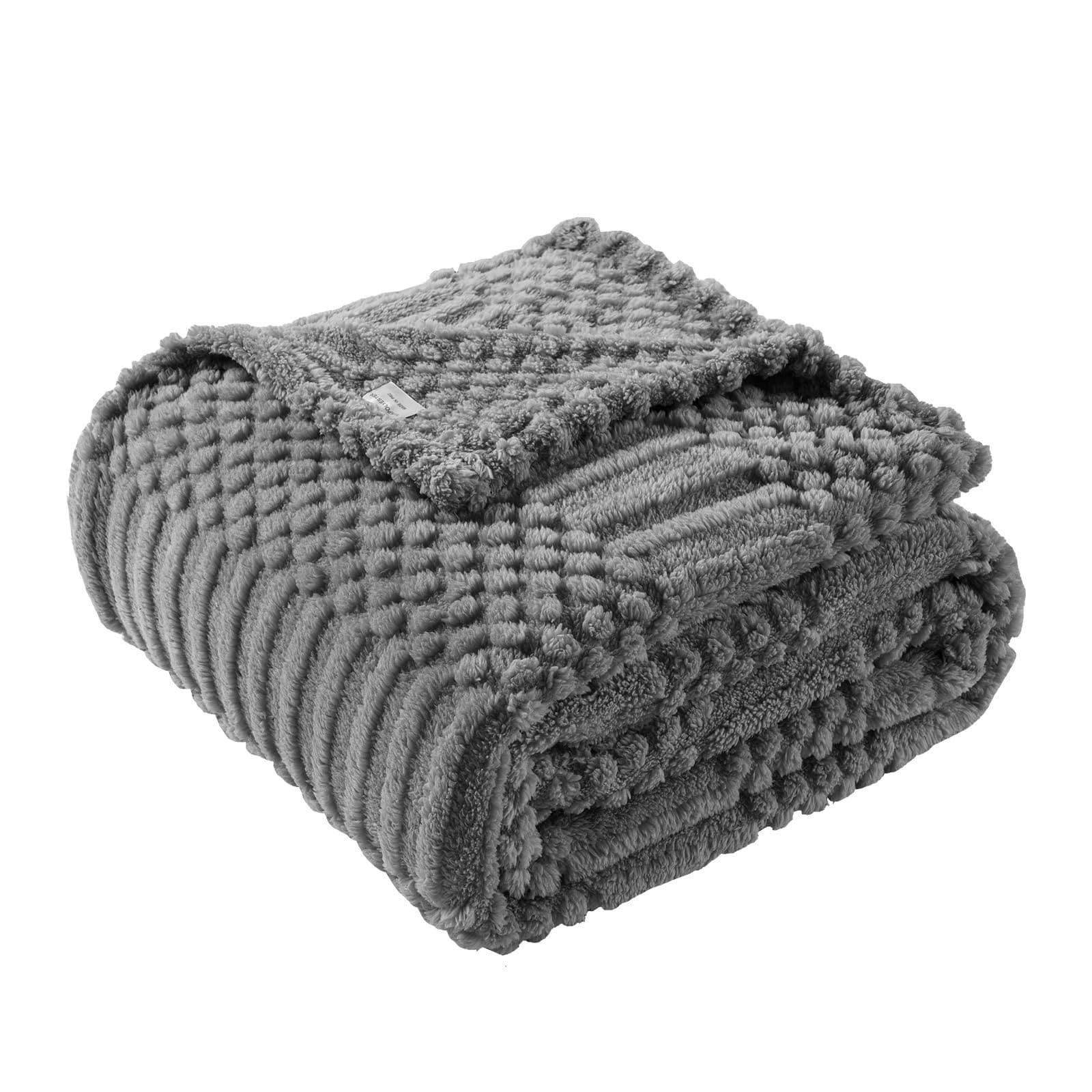 PUPWE Grey King 90x104 in All Season Ultra Soft Fleece Blanket Aesthetic Boho Farmhouse Decor Versatile Cozy Throw