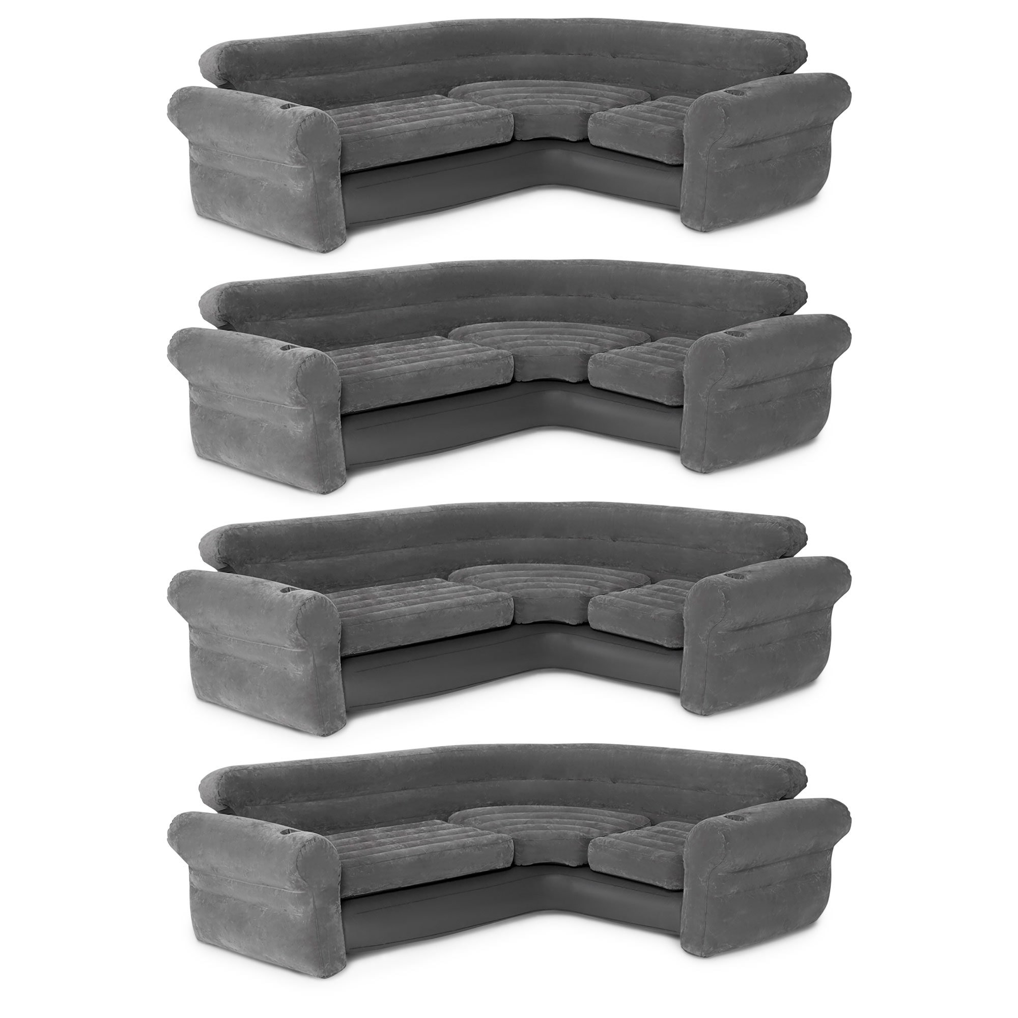 Intex 108566 Gray Inflatable Sectional sofa