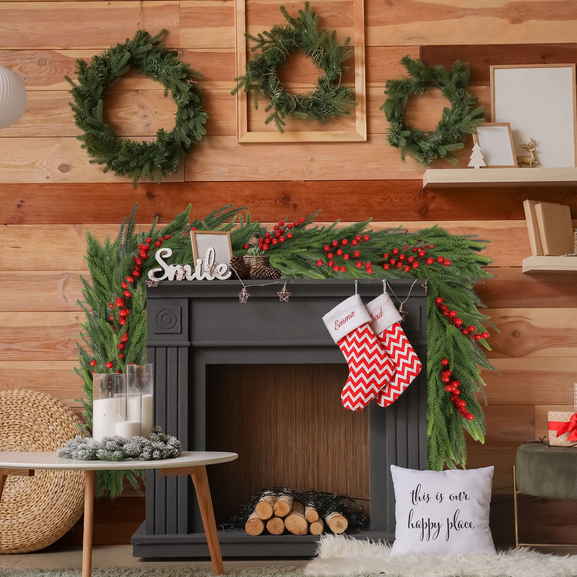 LOVMOR SF-M-W808P204120 Artificial-Christmas-Wreaths - View #2