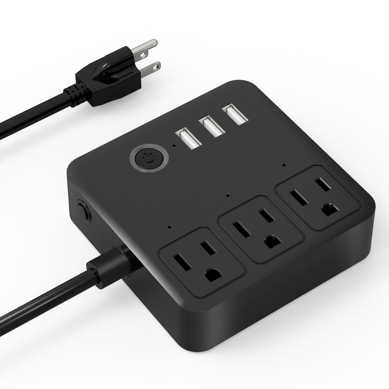 Gosund WP9-BLAK 1-1/4-ft 3 -Outlet 3 -USB Ports Indoor Black Power Strip