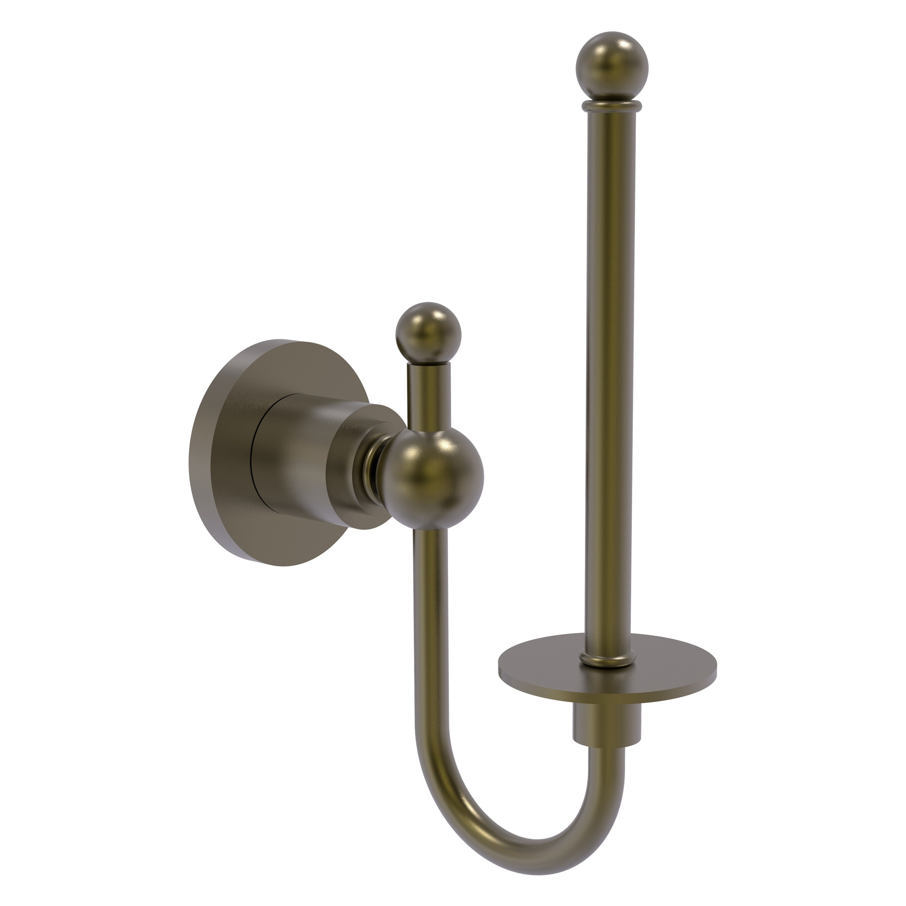 Allied Brass AP-24U-ABR Astor Place Antique Brass Wall mount Single post Toilet Paper Holder 1 -Rolls