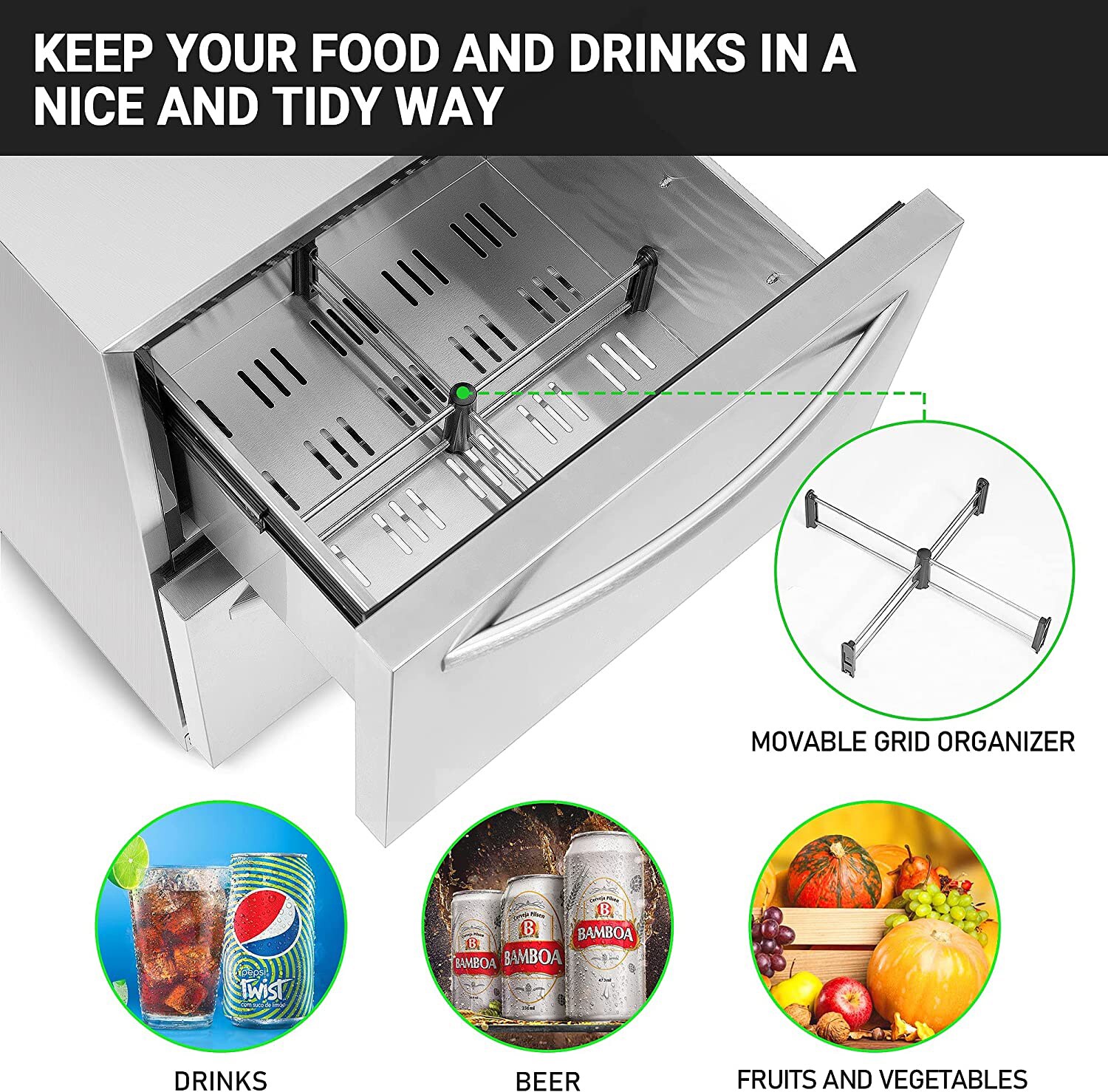 SINOFURN SYB380001SL Drawer-Refrigerators - View #8