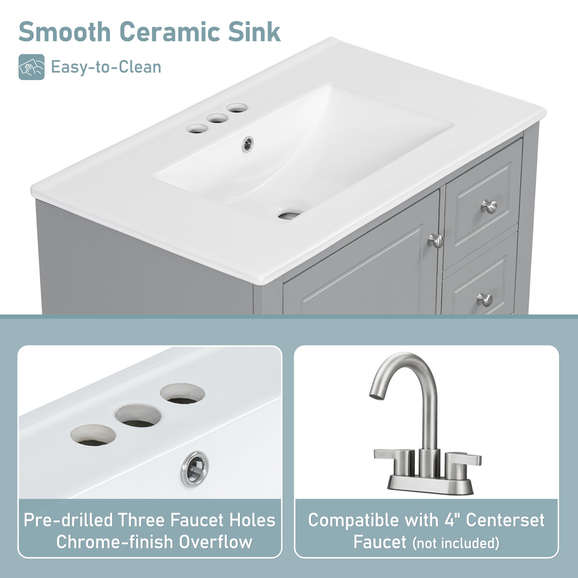 WELLFOR CEHO-P225994E Bath-Vanity-Combo - View #6