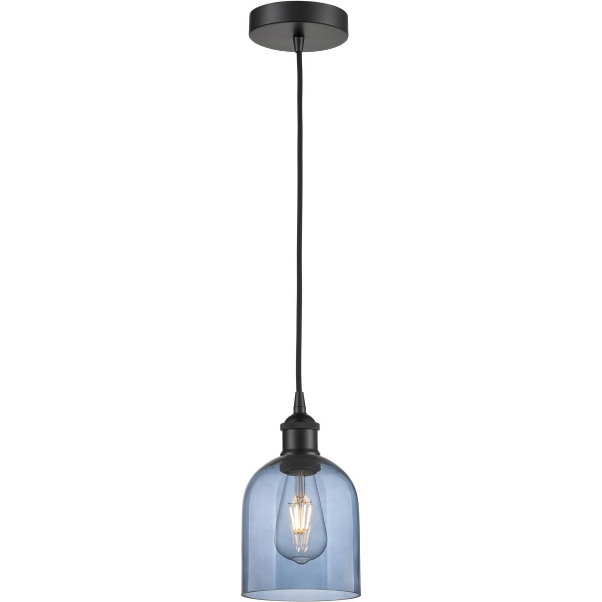 Innovations Lighting - 616-1P-BK-G558-6BL Edison Bella Mini Pendant Matte Black