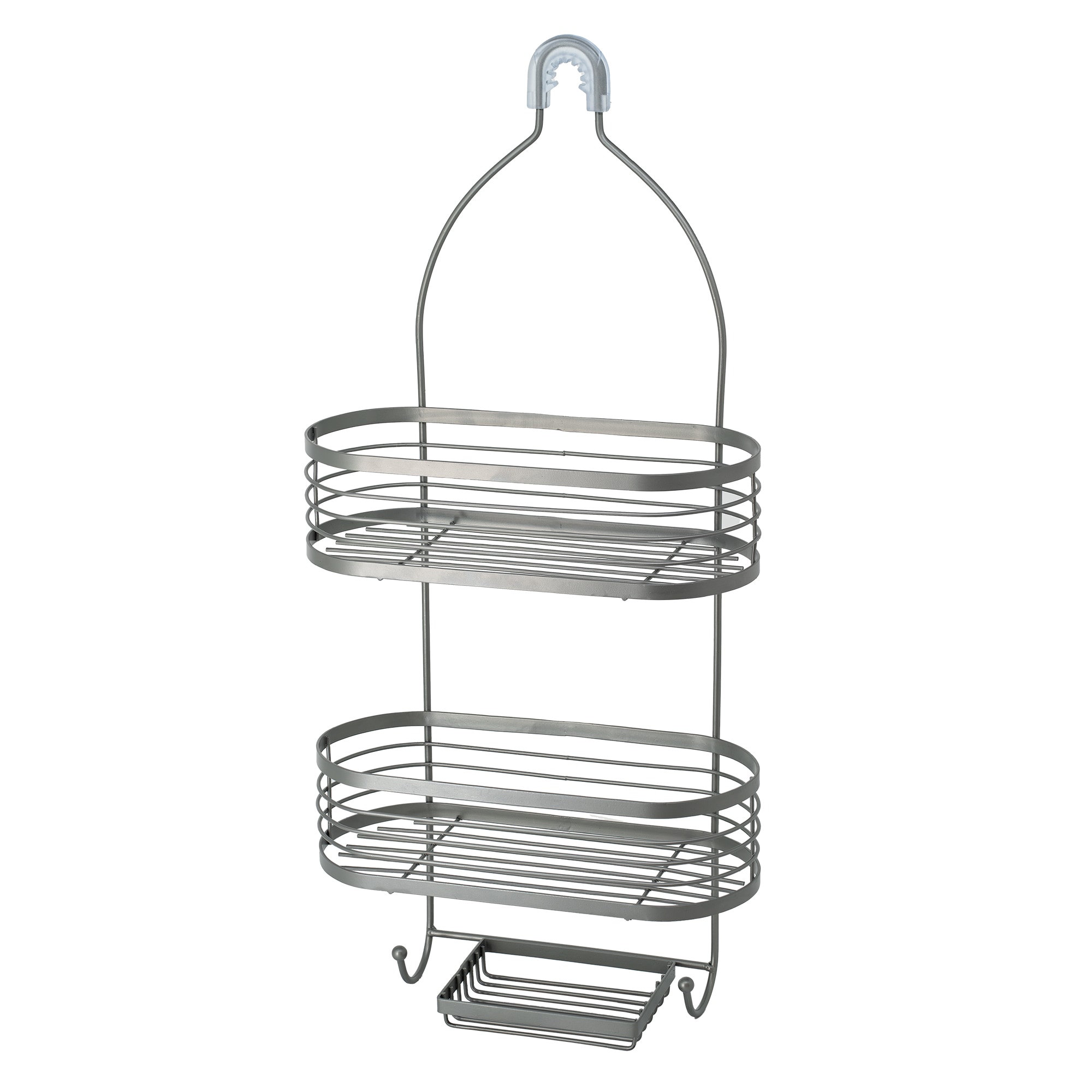 ACENTO SC421MSN Matte Satin Stainless steel 3 -Shelf Over the showerhead Hanging shower caddy 11.3-in x 5.8-in x 23.9-in