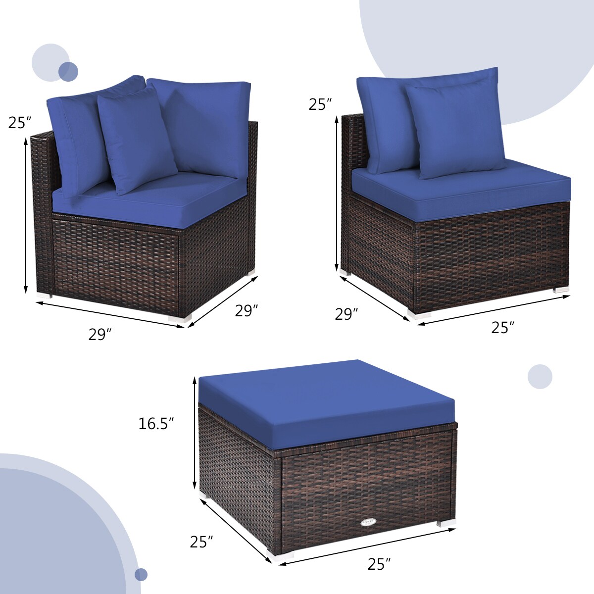 Forclover HYFE-66750ANY Patio-Conversation-Sets - View #5