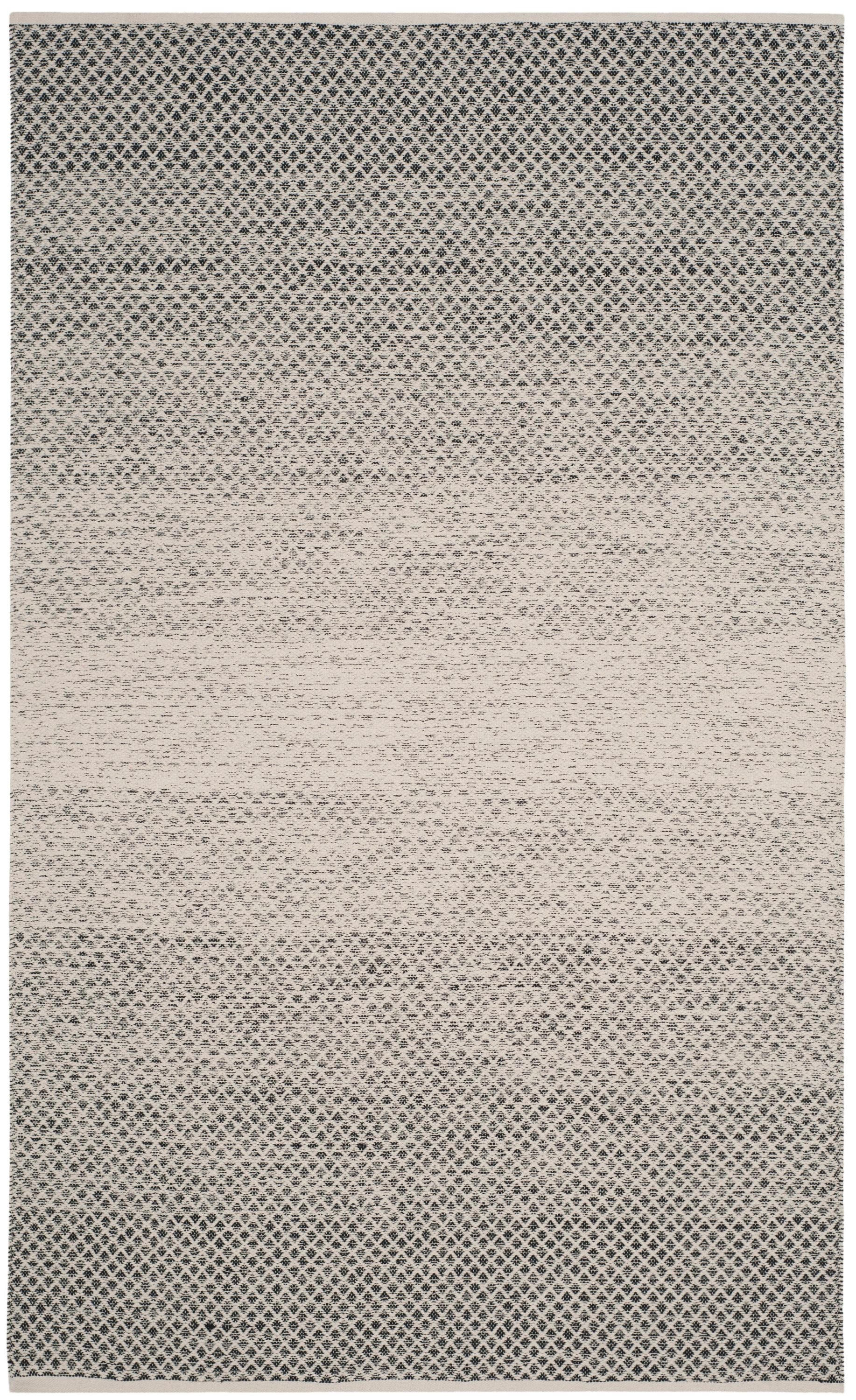 Safavieh MTK601A-5 Montauk Mindil 5 x 8 (ft) Cotton Black/Ivory Rectangular Indoor Ombre Coastal Area rug