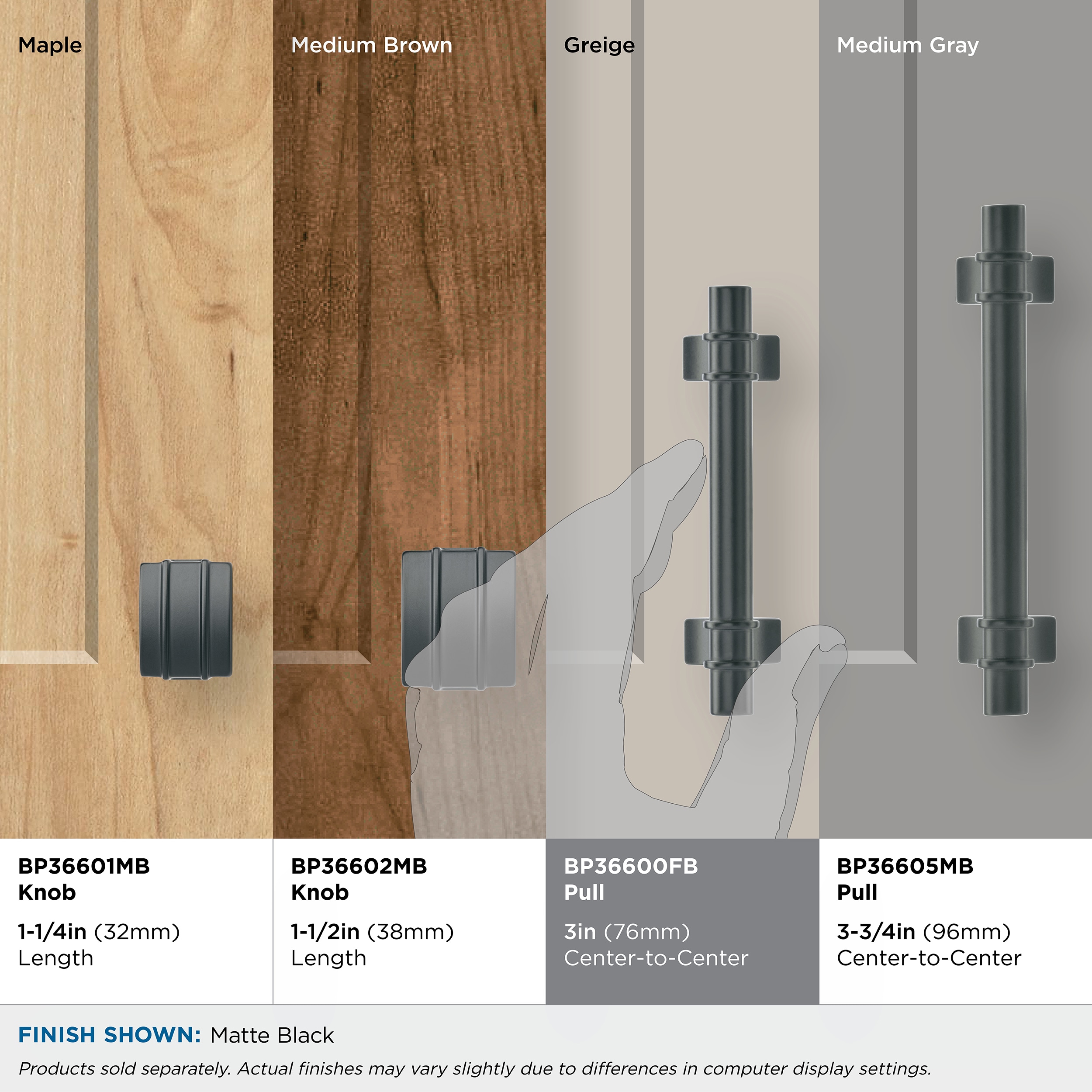 Amerock BP36600FB Cabinet-Pulls - View #5