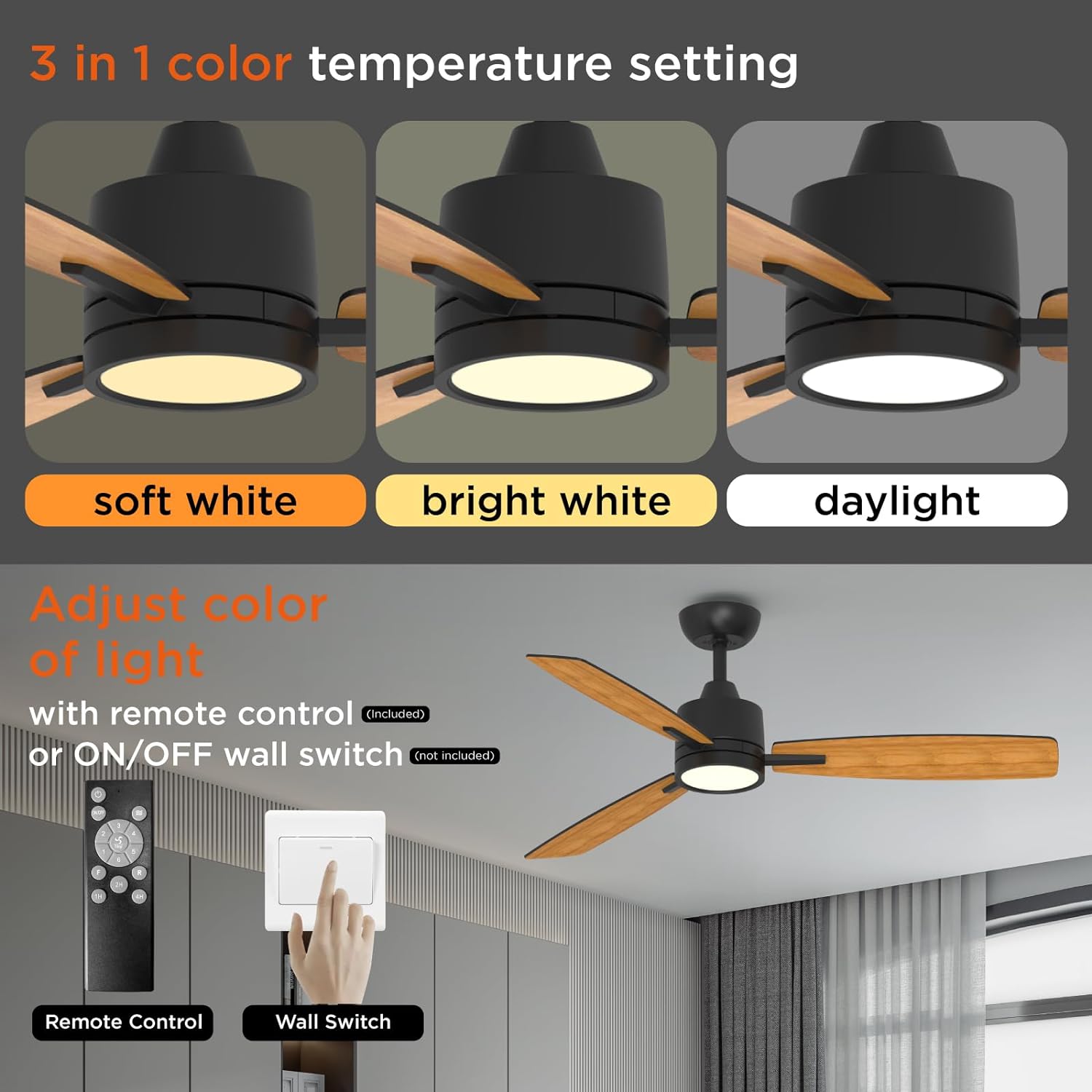 TALOYA TLY52-BK-3D-S3 Ceiling-Fans - View #4
