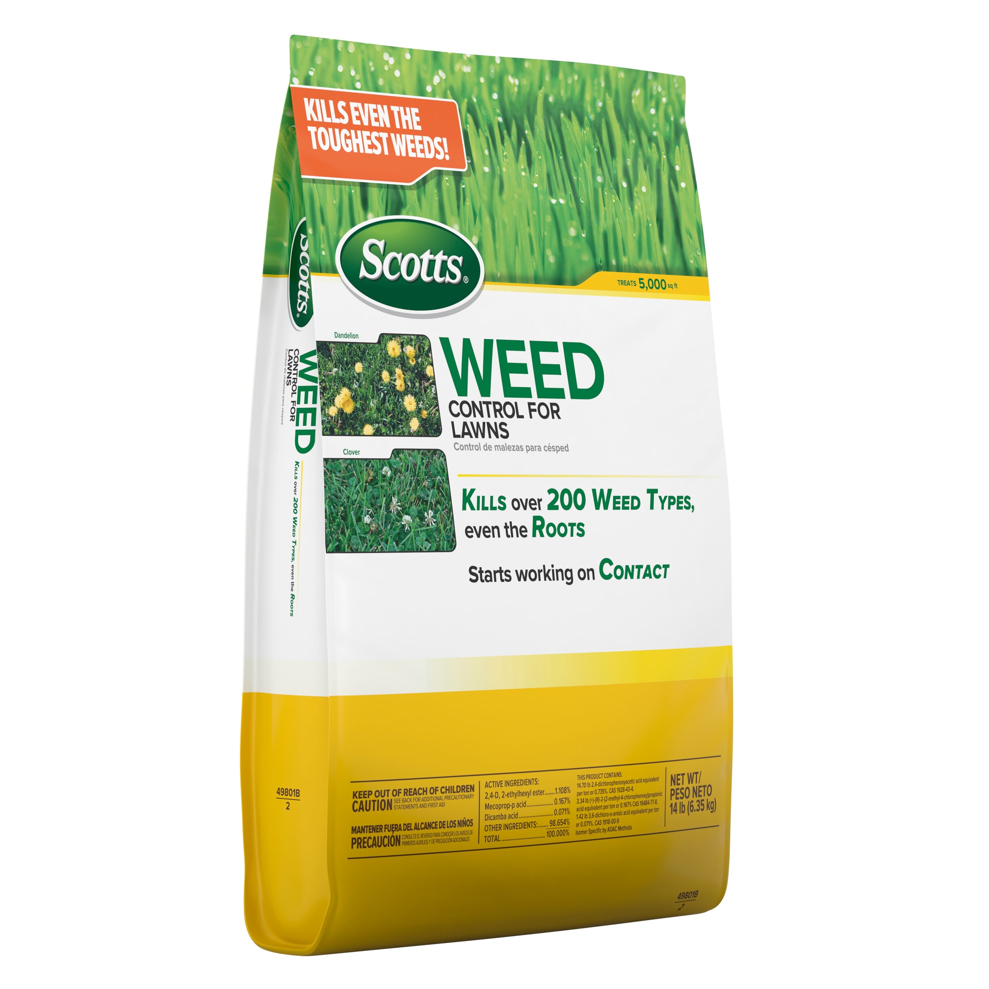 Scotts Weed Control for Lawns 14-lb Lawn Weed Killer 49801C at Lowes.com