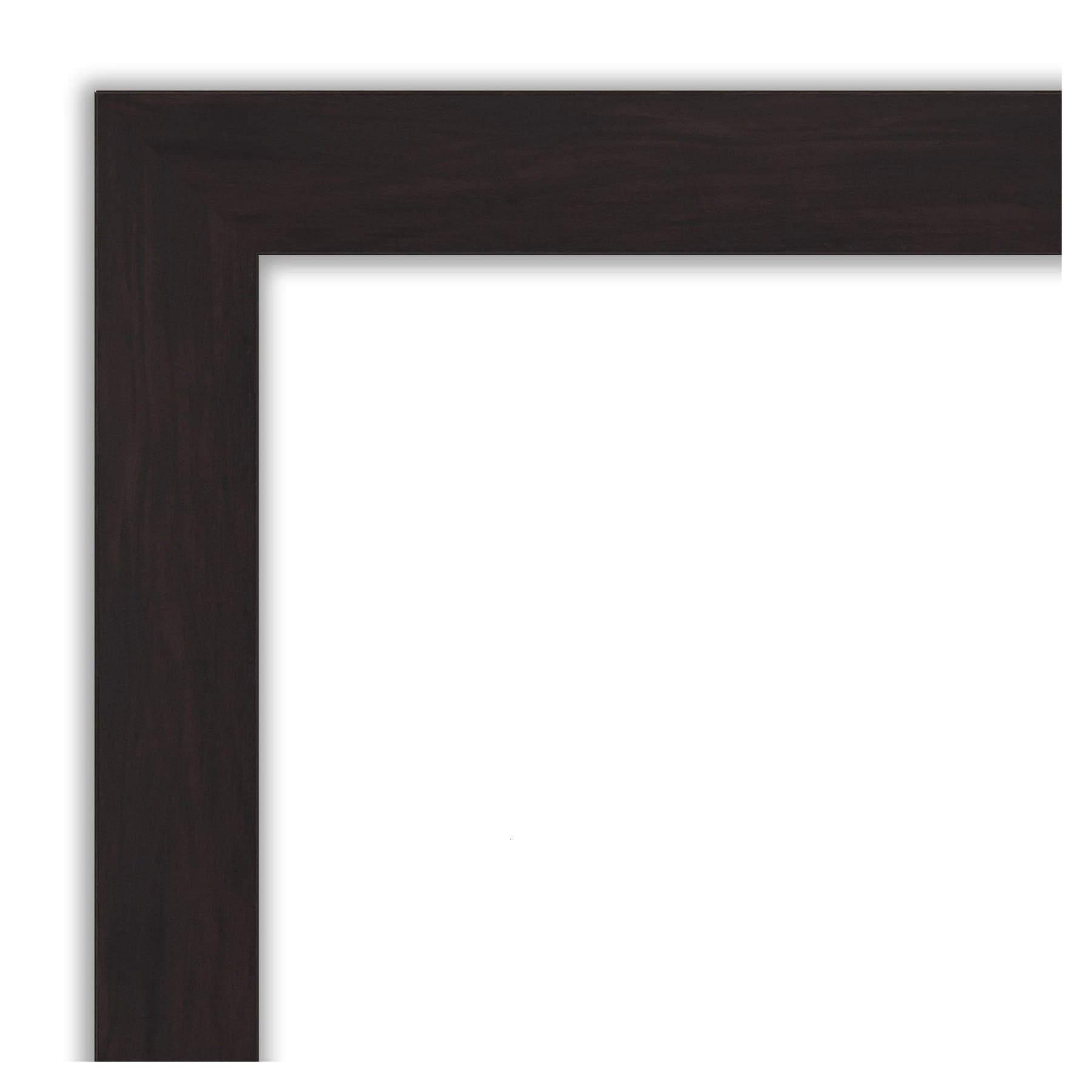 Espresso Brown Polystyrene Framed Rectangular Wall Mirror 21.5x27.5