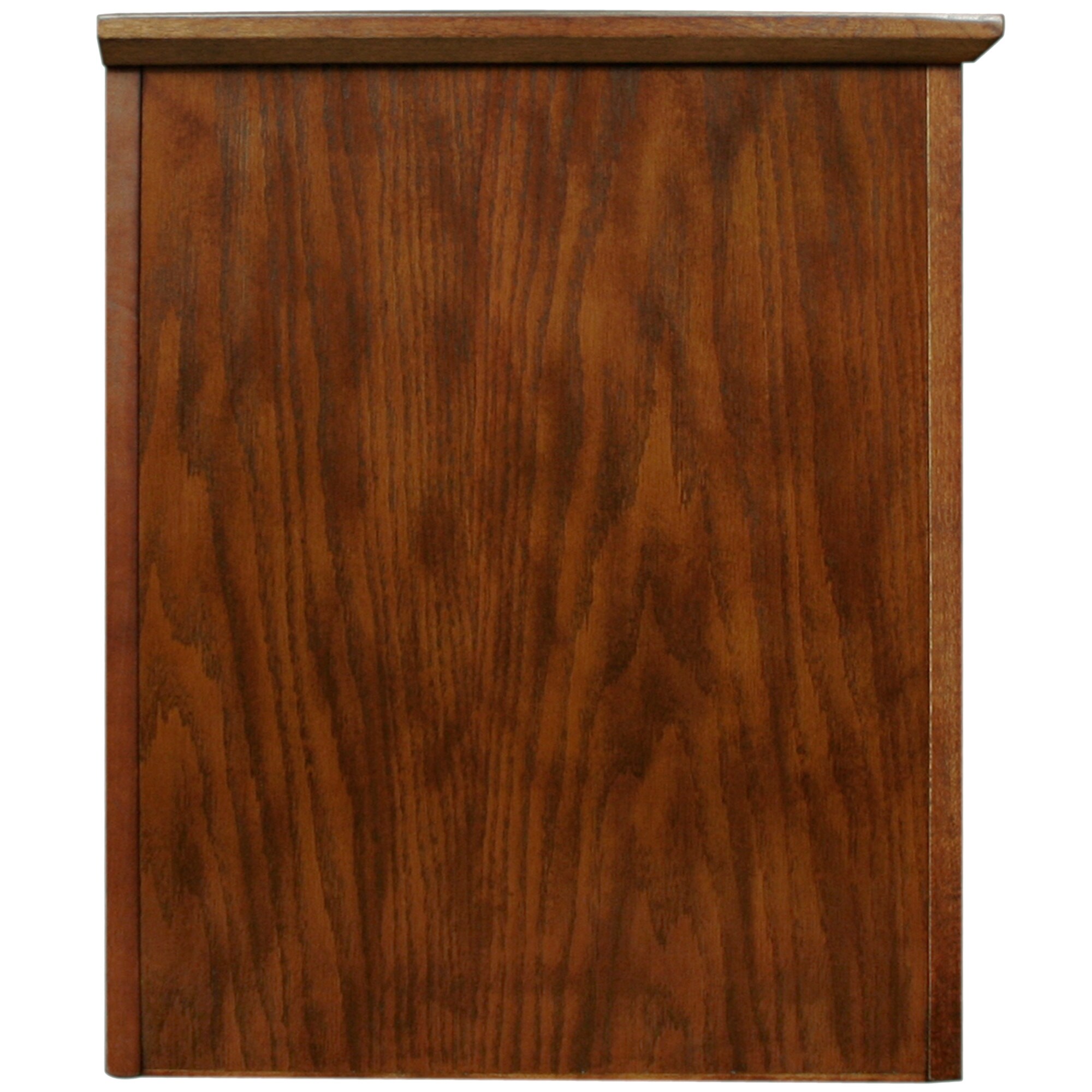 Mission Oak 60-Inch TV Stand with Glass Doors