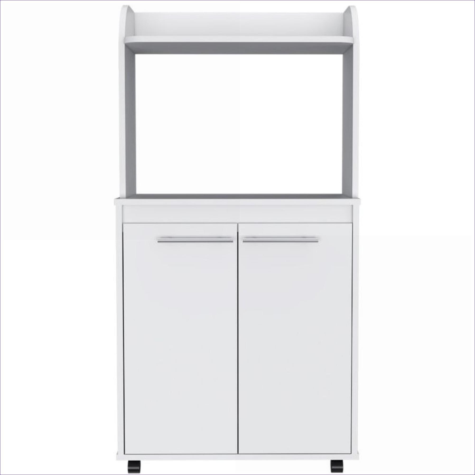 Watnature Kitchen storage cart with multi-shelf layout clean white ...