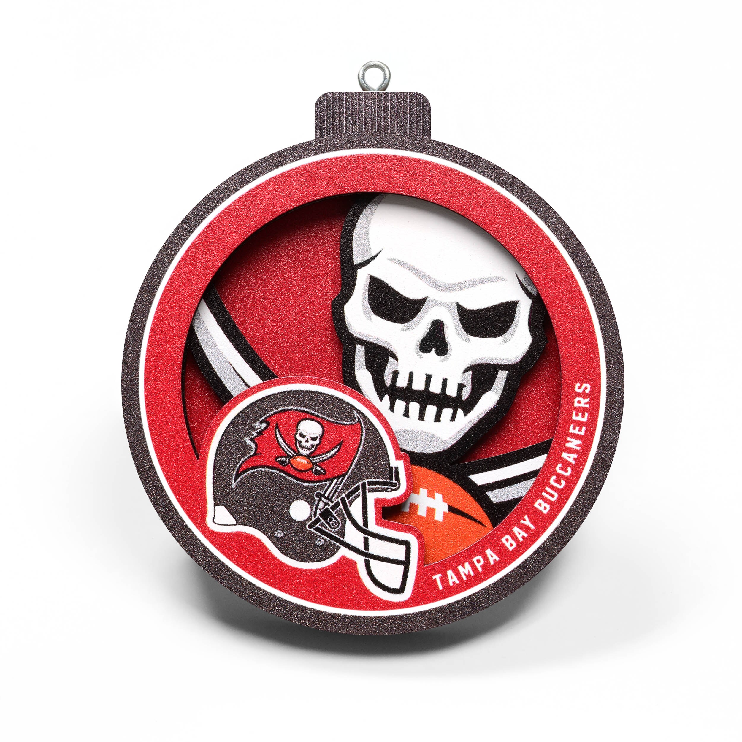 Tampa Bay Buccaneers Super Bowl LV Champions Glass Ball Christmas Ornament