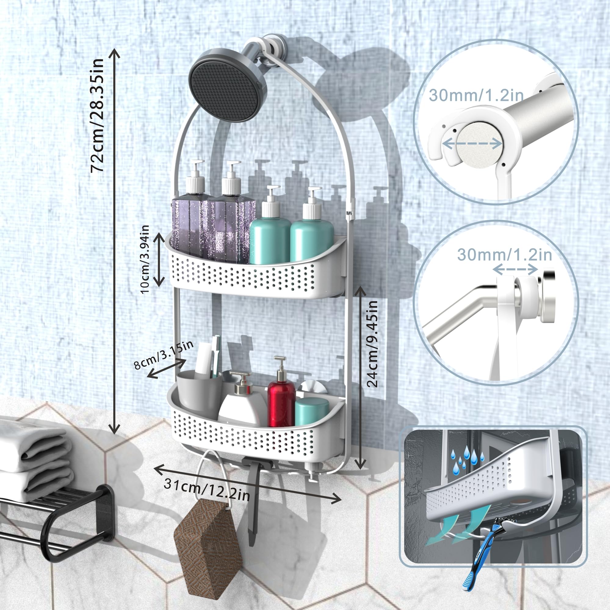 Misopily LMS0629M043 Hanging-Shower-Caddies - View #2