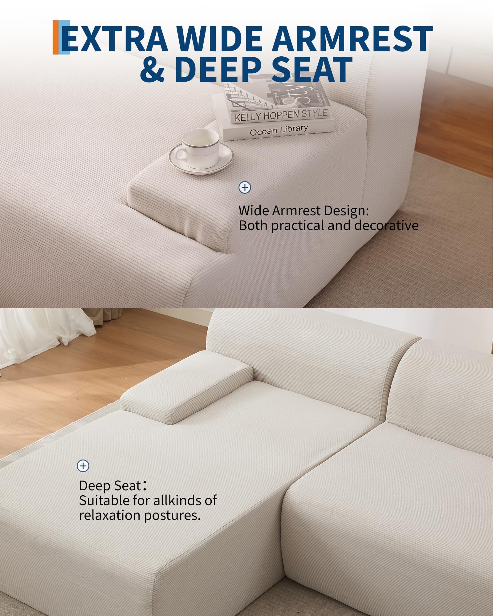 Encore Beets Beige 107 In Modular Sectional Sofa Left Facing Chaise L ...
